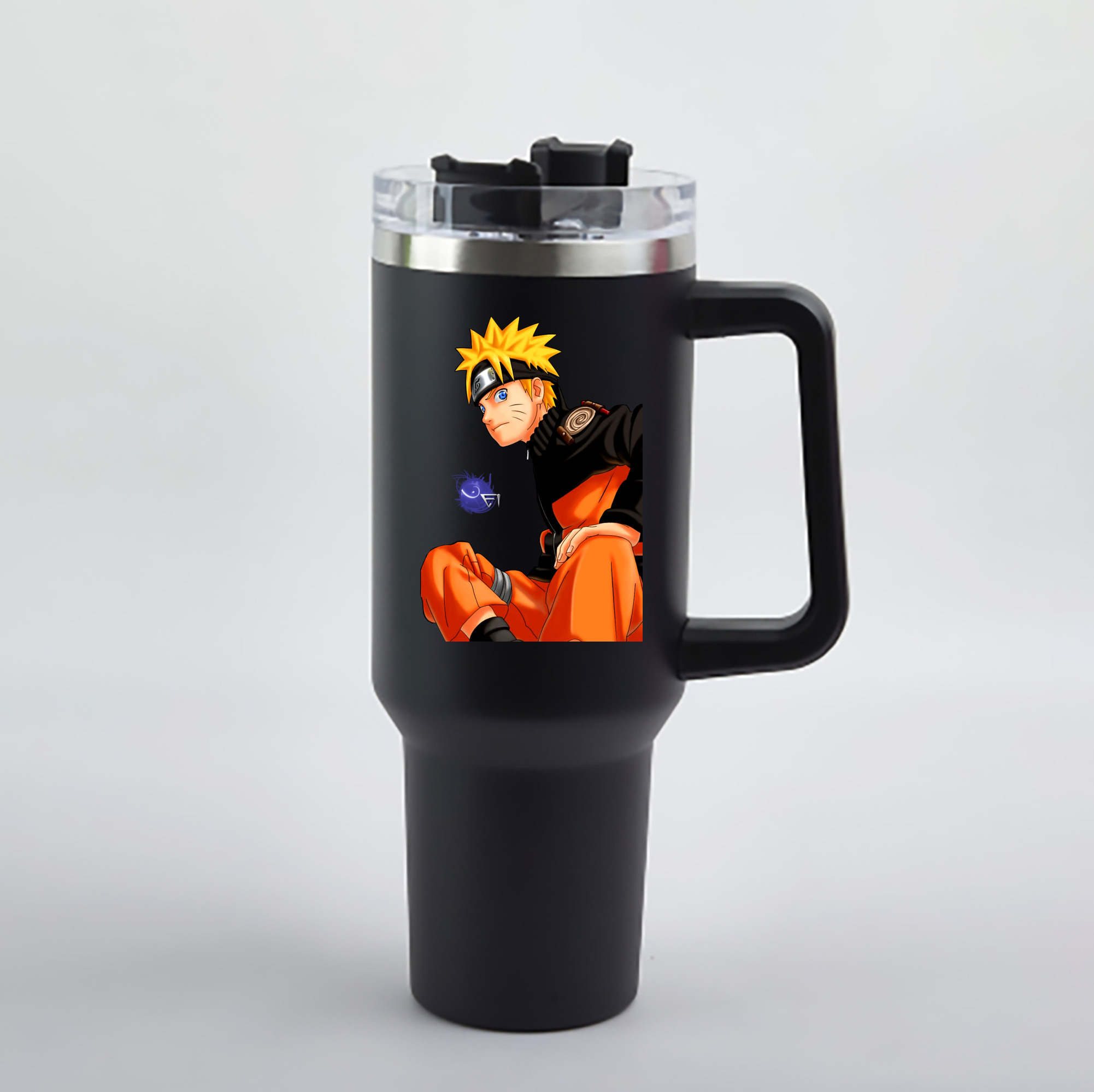 （画像用） NARUTO -ナルト- うずまき ナルト Uzumaki Naruto 1200mL車用タンブラー - クリスタルステッカー（プラスチックストロー付き）