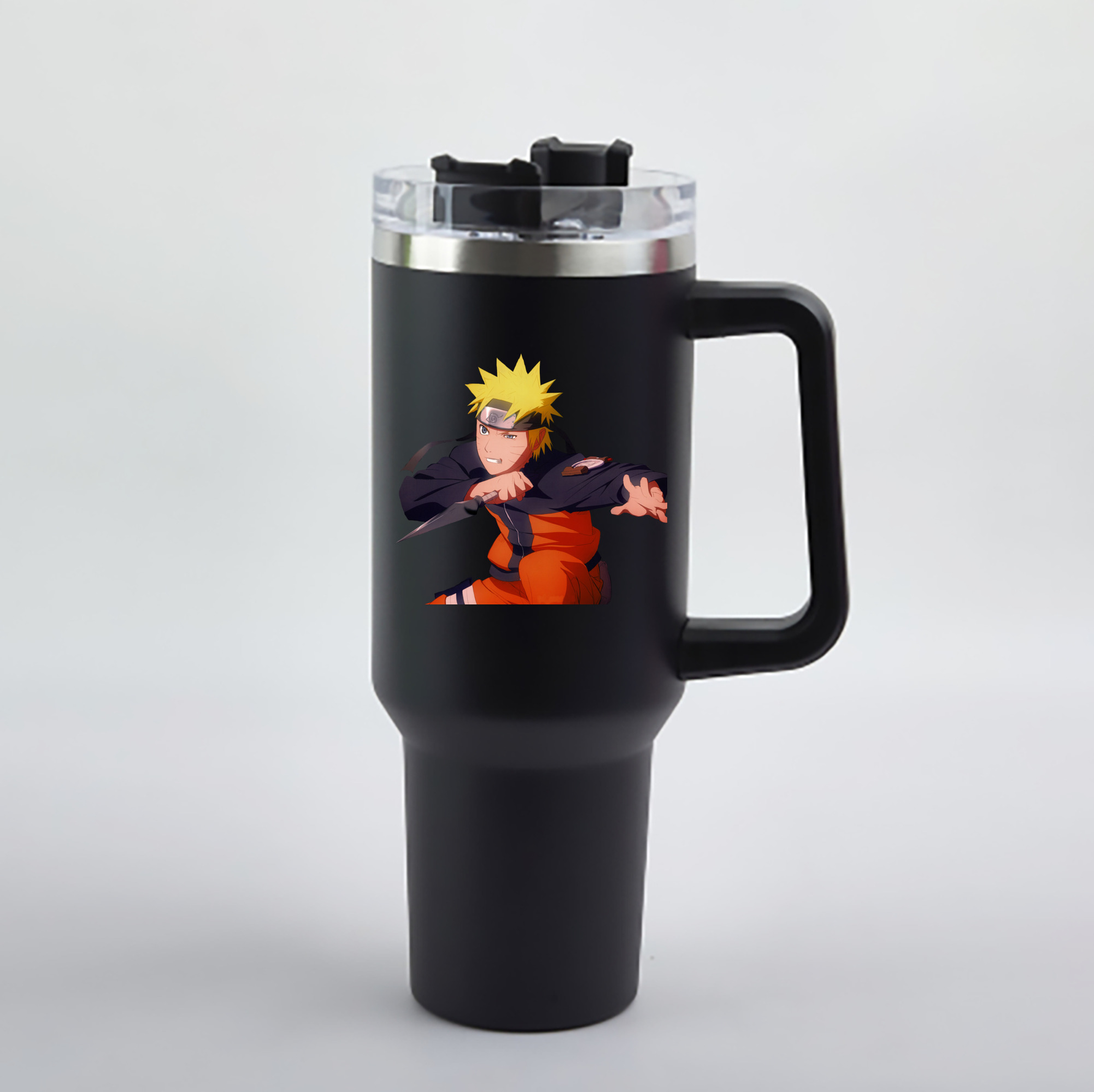 （画像用） NARUTO -ナルト- うずまき ナルト Uzumaki Naruto 1200mL車用タンブラー - クリスタルステッカー（プラスチックストロー付き）