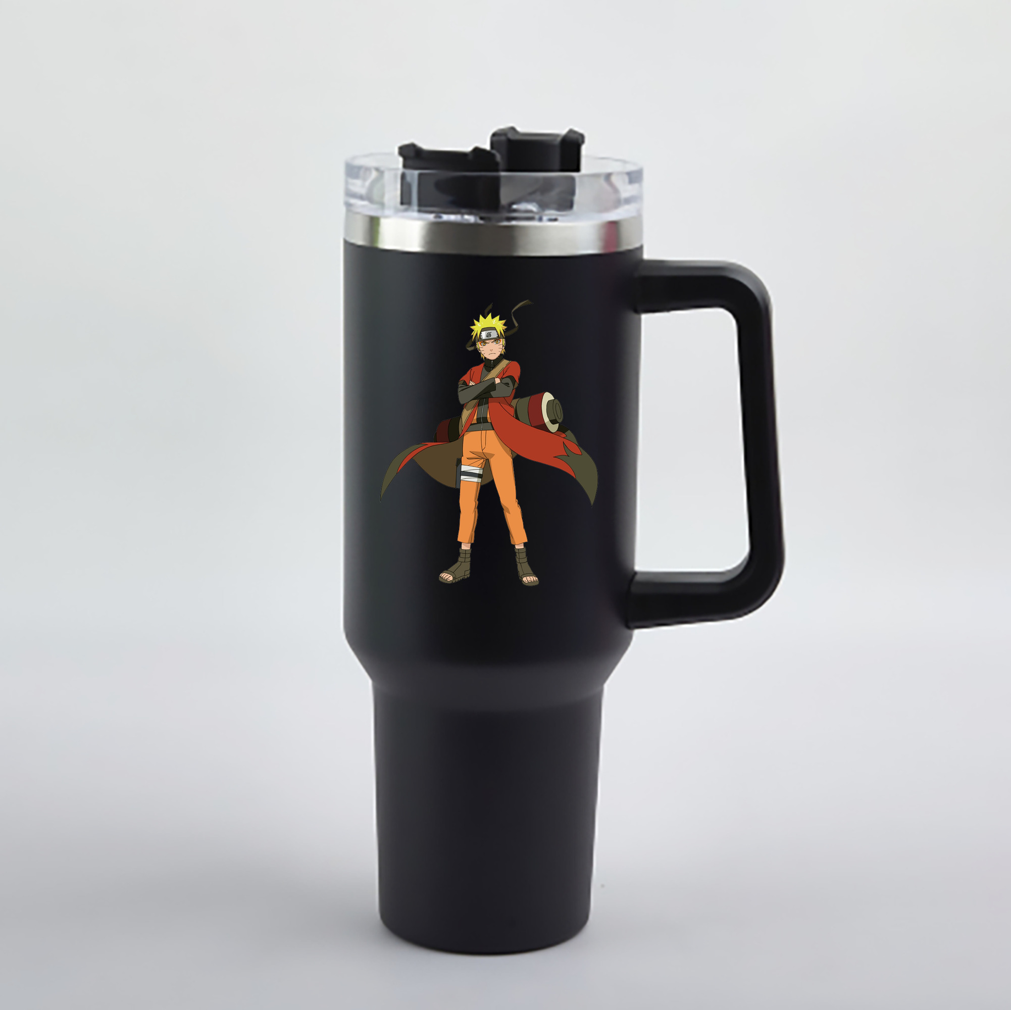 （画像用） NARUTO -ナルト- うずまき ナルト Uzumaki Naruto 1200mL車用タンブラー - クリスタルステッカー（プラスチックストロー付き）
