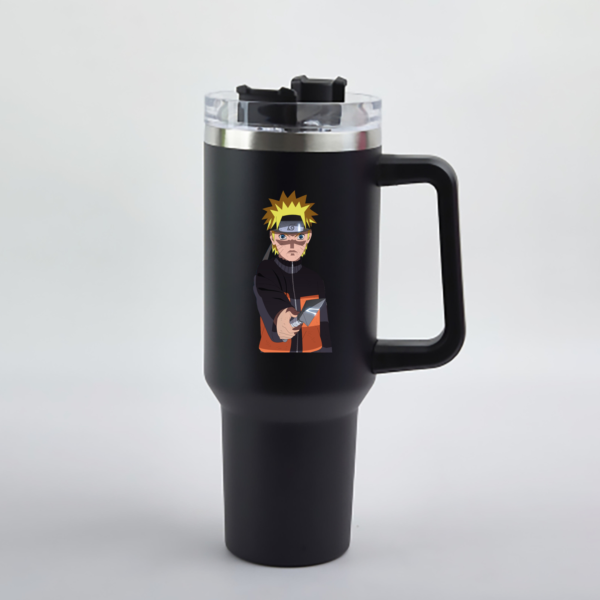 （画像用） NARUTO -ナルト- うずまき ナルト Uzumaki Naruto 1200mL車用タンブラー - クリスタルステッカー（プラスチックストロー付き）