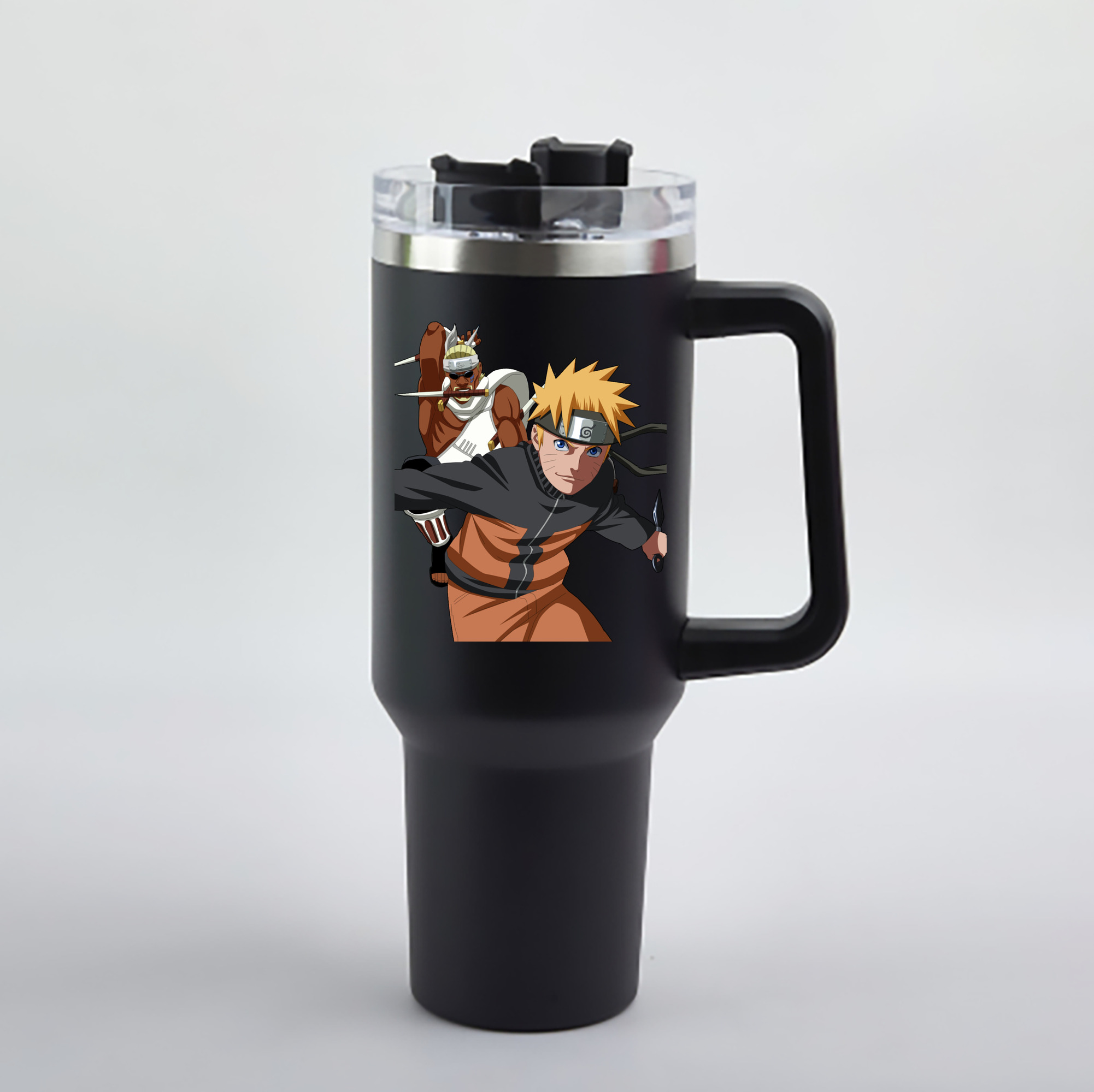 （画像用） NARUTO -ナルト- うずまき ナルト Uzumaki Naruto 1200mL車用タンブラー - クリスタルステッカー（プラスチックストロー付き）