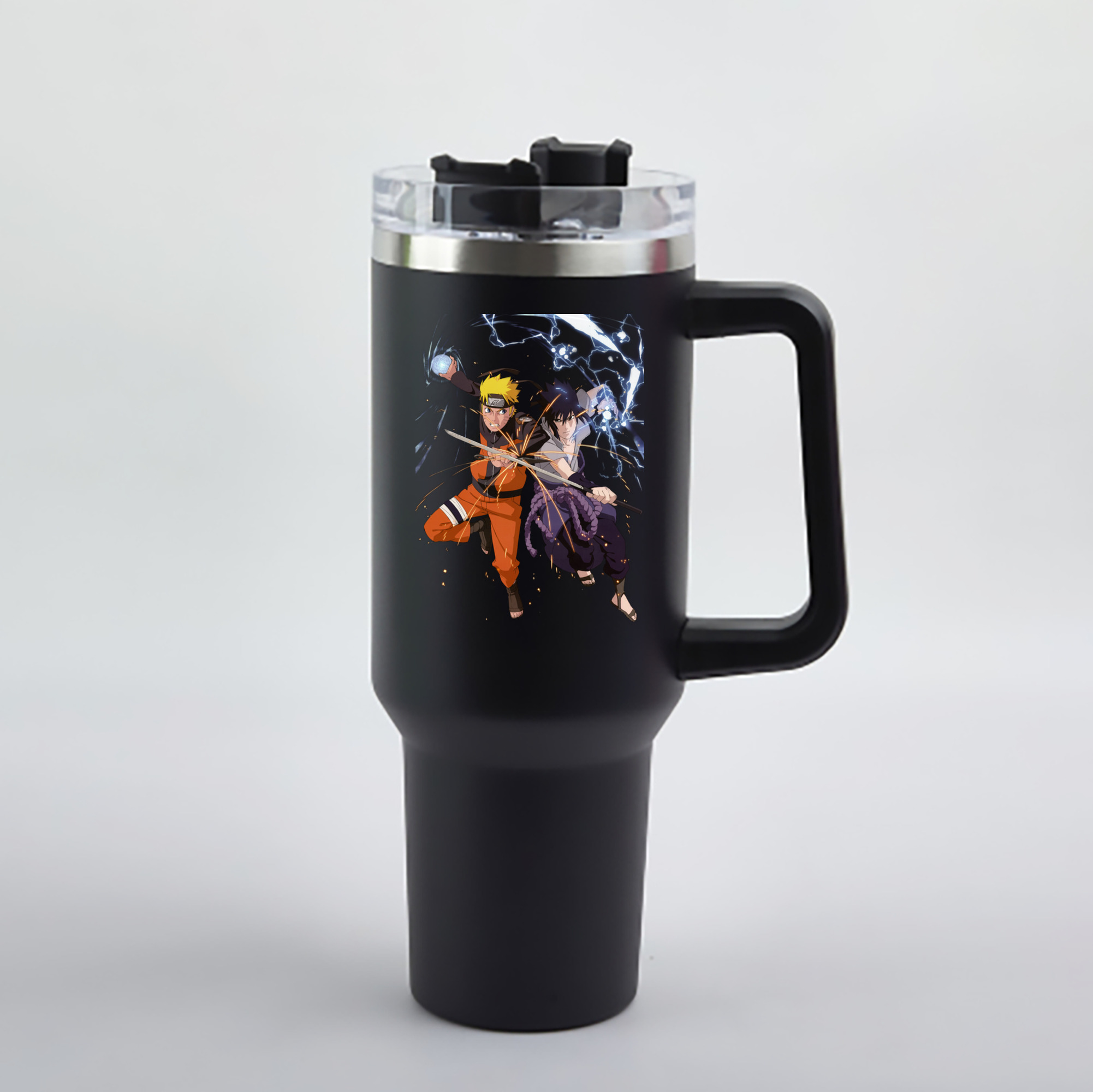 （画像用） NARUTO -ナルト- うずまき ナルト Uzumaki Naruto 1200mL車用タンブラー - クリスタルステッカー（プラスチックストロー付き）