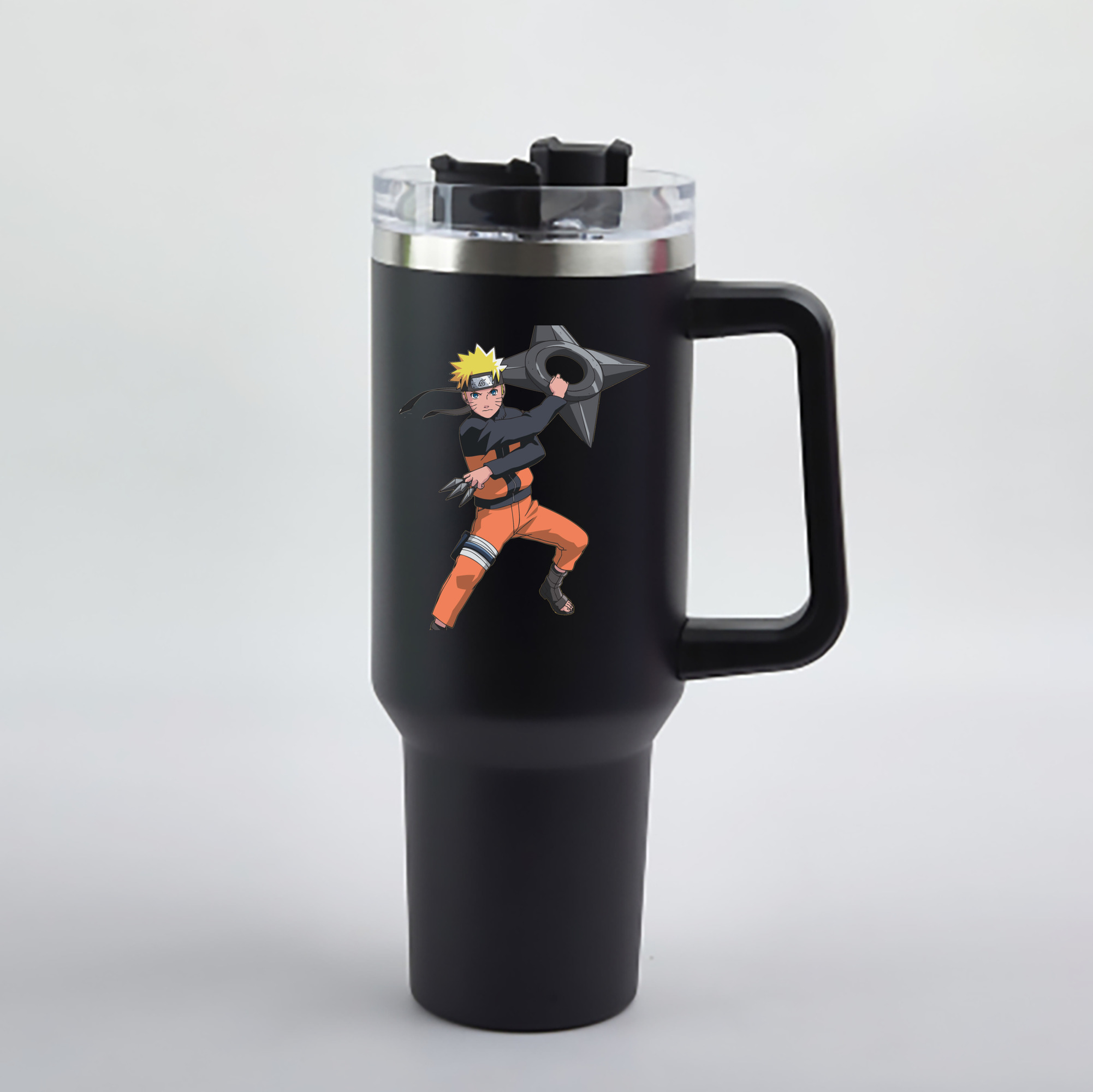 （画像用） NARUTO -ナルト- うずまき ナルト Uzumaki Naruto 1200mL車用タンブラー - クリスタルステッカー（プラスチックストロー付き）