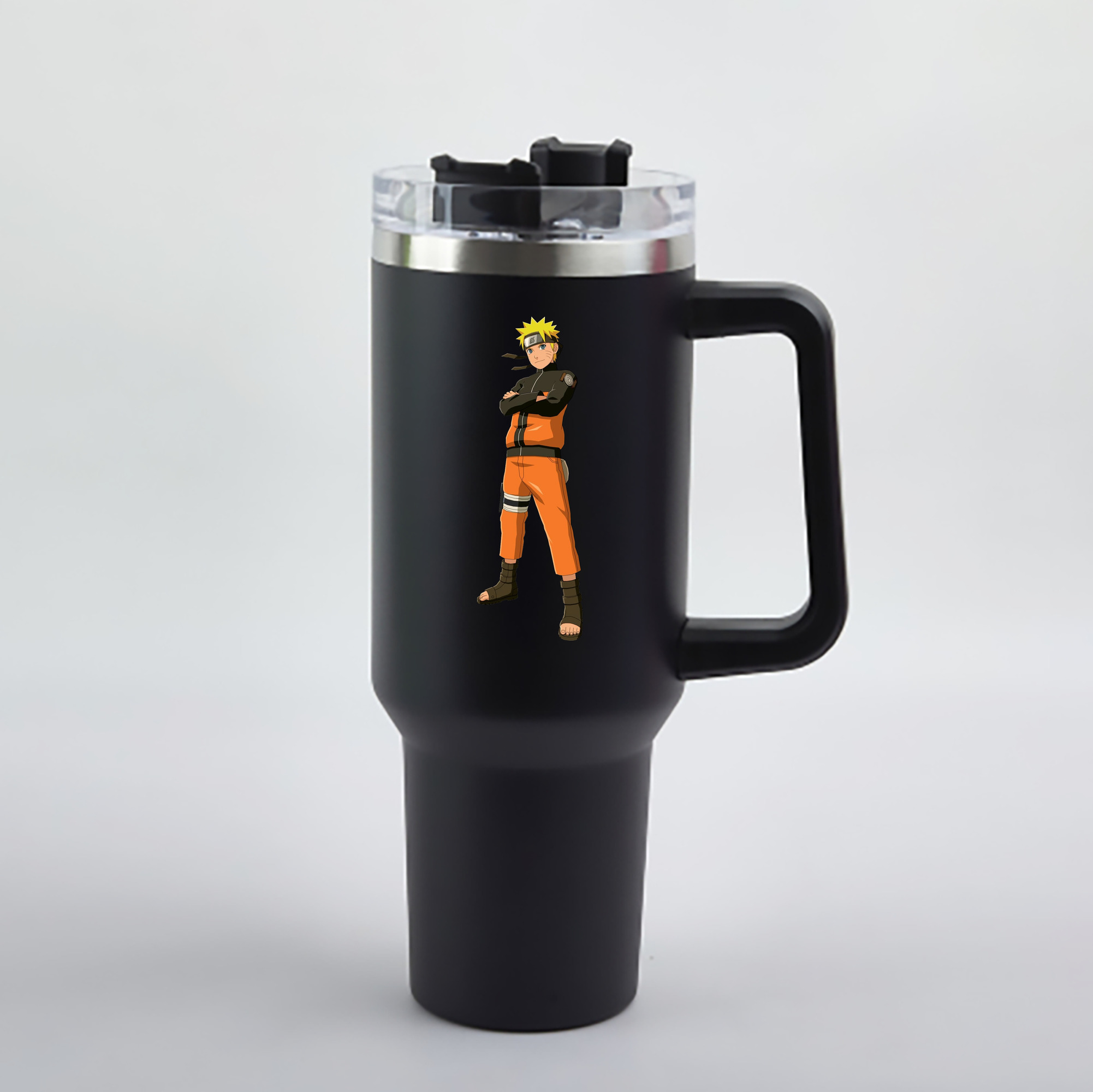 （画像用） NARUTO -ナルト- うずまき ナルト Uzumaki Naruto 1200mL車用タンブラー - クリスタルステッカー（プラスチックストロー付き）