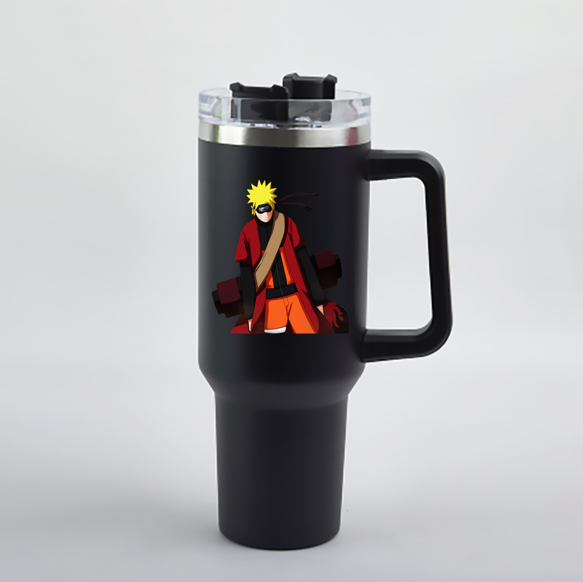 （画像用） NARUTO -ナルト- うずまき ナルト Uzumaki Naruto 1200mL車用タンブラー - クリスタルステッカー（プラスチックストロー付き）