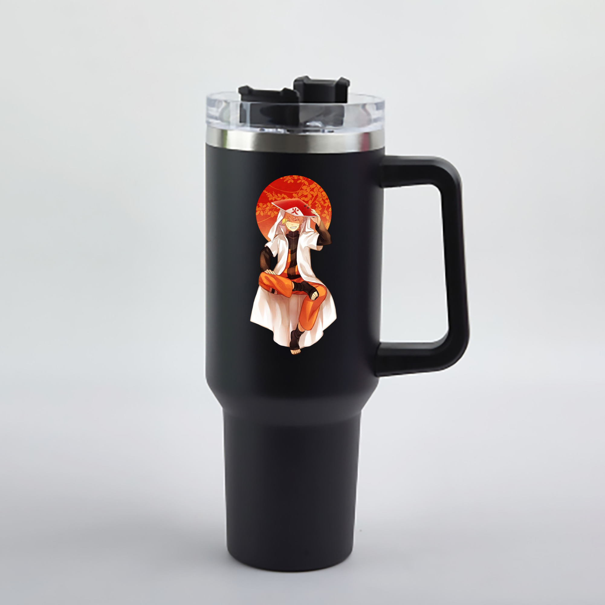 （画像用） NARUTO -ナルト- うずまき ナルト Uzumaki Naruto 1200mL車用タンブラー - クリスタルステッカー（プラスチックストロー付き）