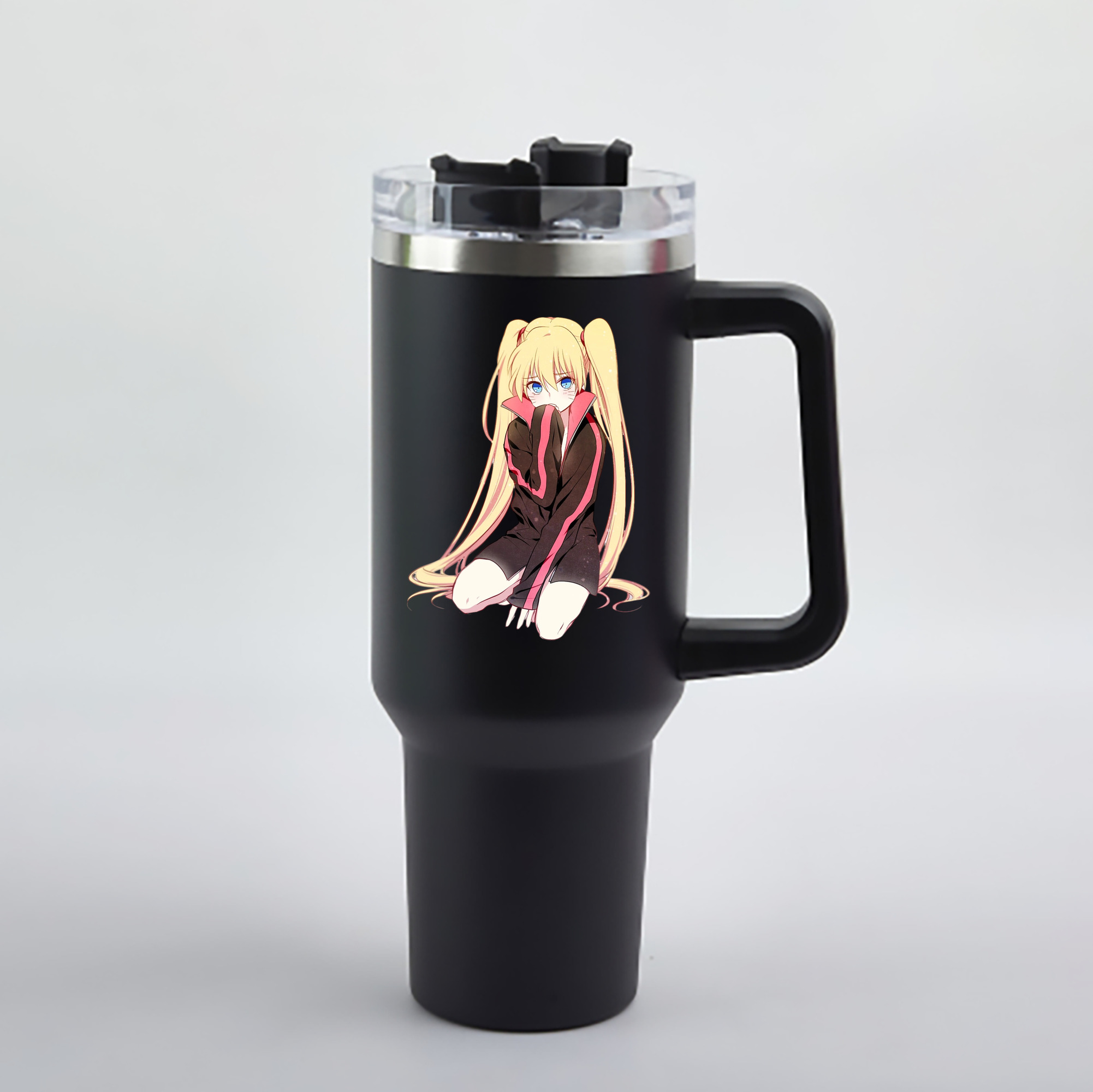 （画像用） NARUTO -ナルト- うずまき ナルト Uzumaki Naruto 1200mL車用タンブラー - クリスタルステッカー（プラスチックストロー付き）