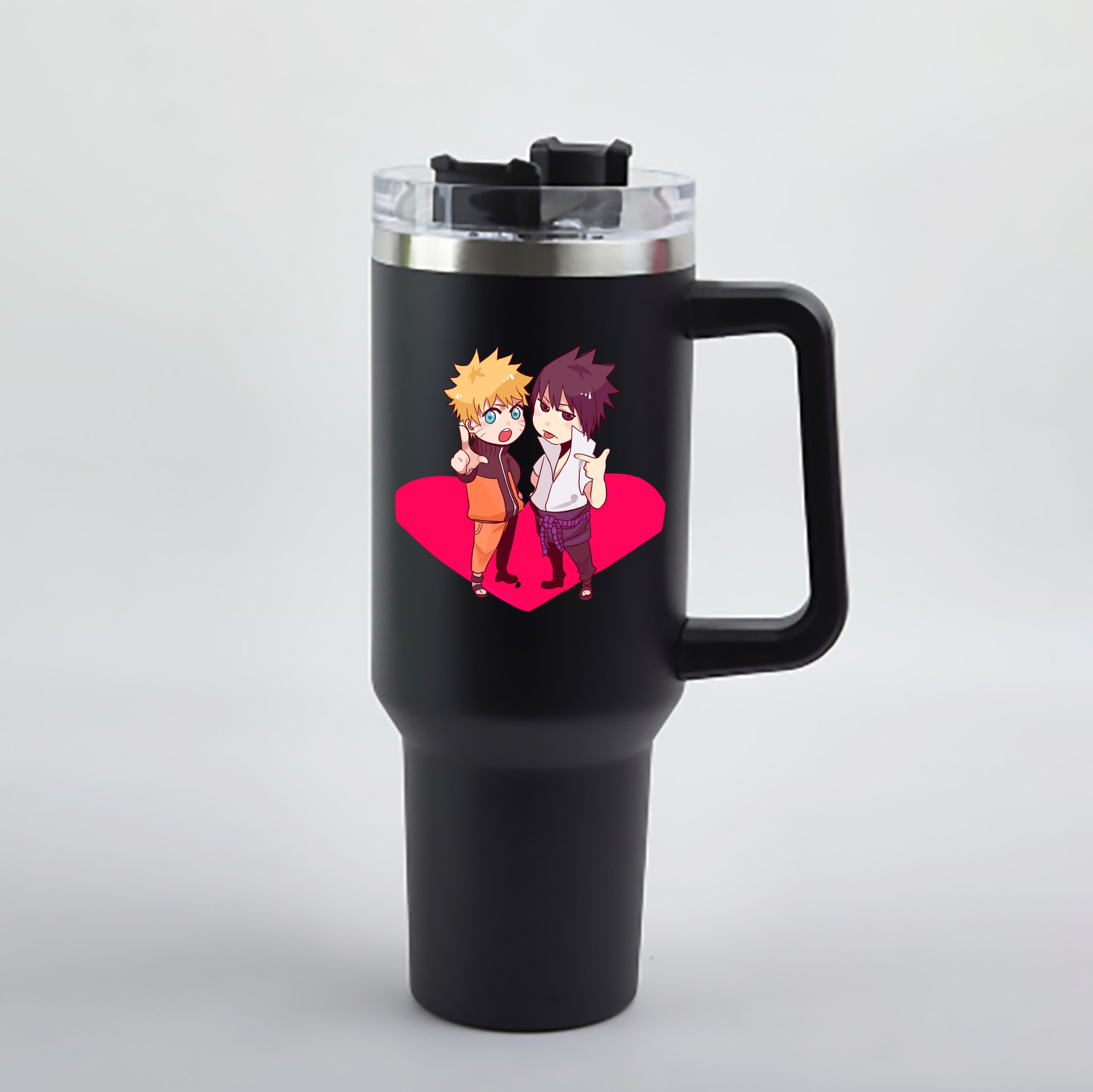 （画像用） NARUTO -ナルト- うずまき ナルト Uzumaki Naruto 1200mL車用タンブラー - クリスタルステッカー（プラスチックストロー付き）