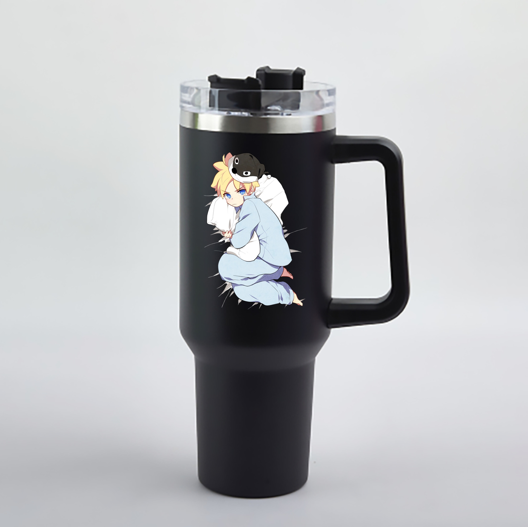（画像用） NARUTO -ナルト- うずまき ナルト Uzumaki Naruto 1200mL車用タンブラー - クリスタルステッカー（プラスチックストロー付き）