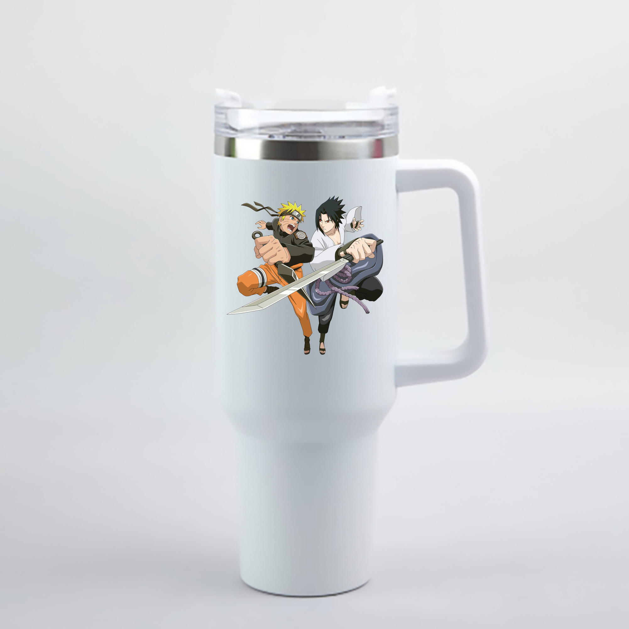 （画像用） NARUTO -ナルト- うずまき ナルト Uzumaki Naruto 1200mL車用タンブラー - クリスタルステッカー（プラスチックストロー付き）