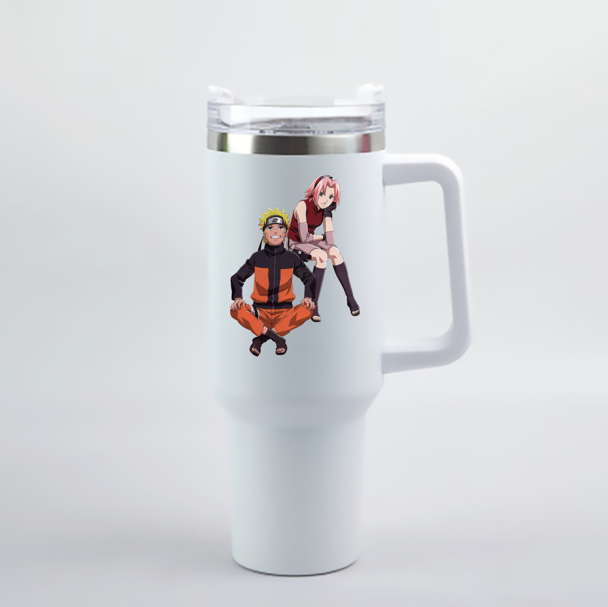 （画像用） NARUTO -ナルト- うずまき ナルト Uzumaki Naruto 1200mL車用タンブラー - クリスタルステッカー（プラスチックストロー付き）