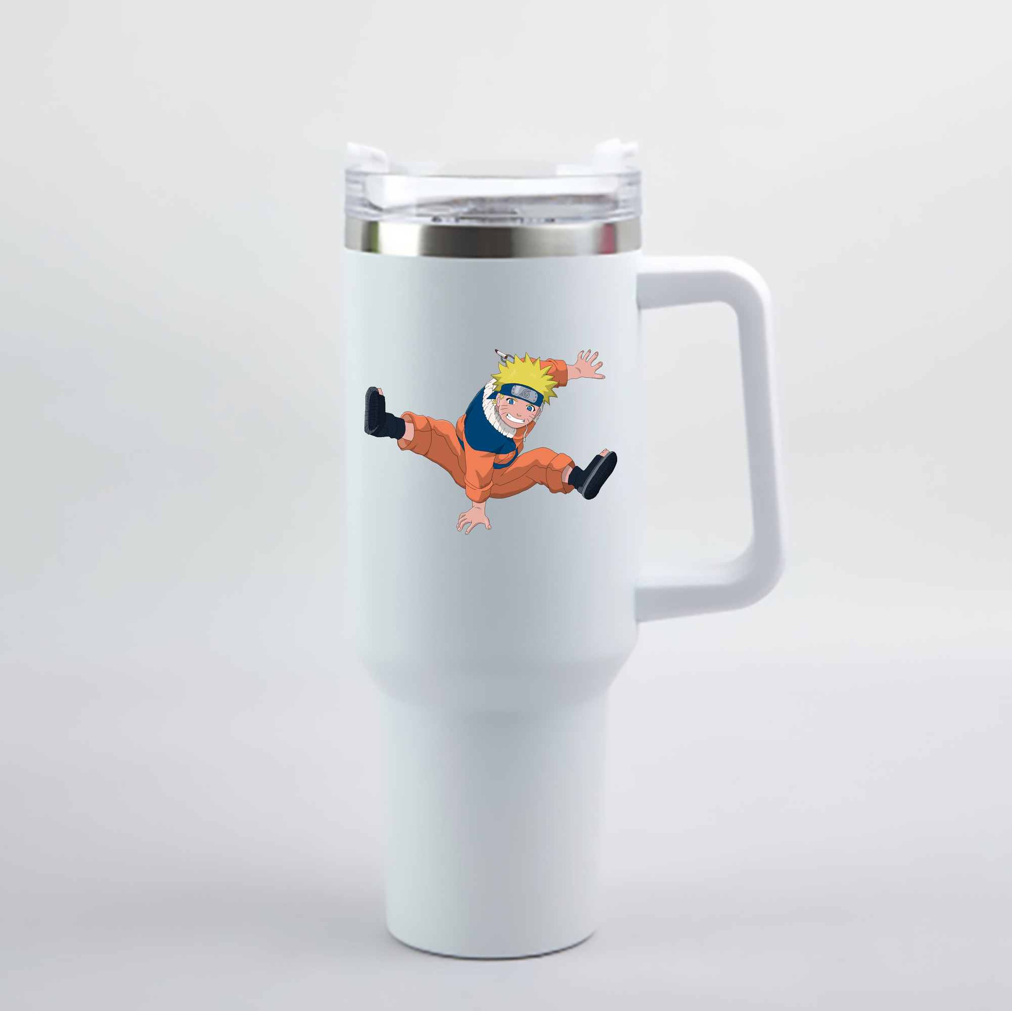 （画像用） NARUTO -ナルト- うずまき ナルト Uzumaki Naruto 1200mL車用タンブラー - クリスタルステッカー（プラスチックストロー付き）