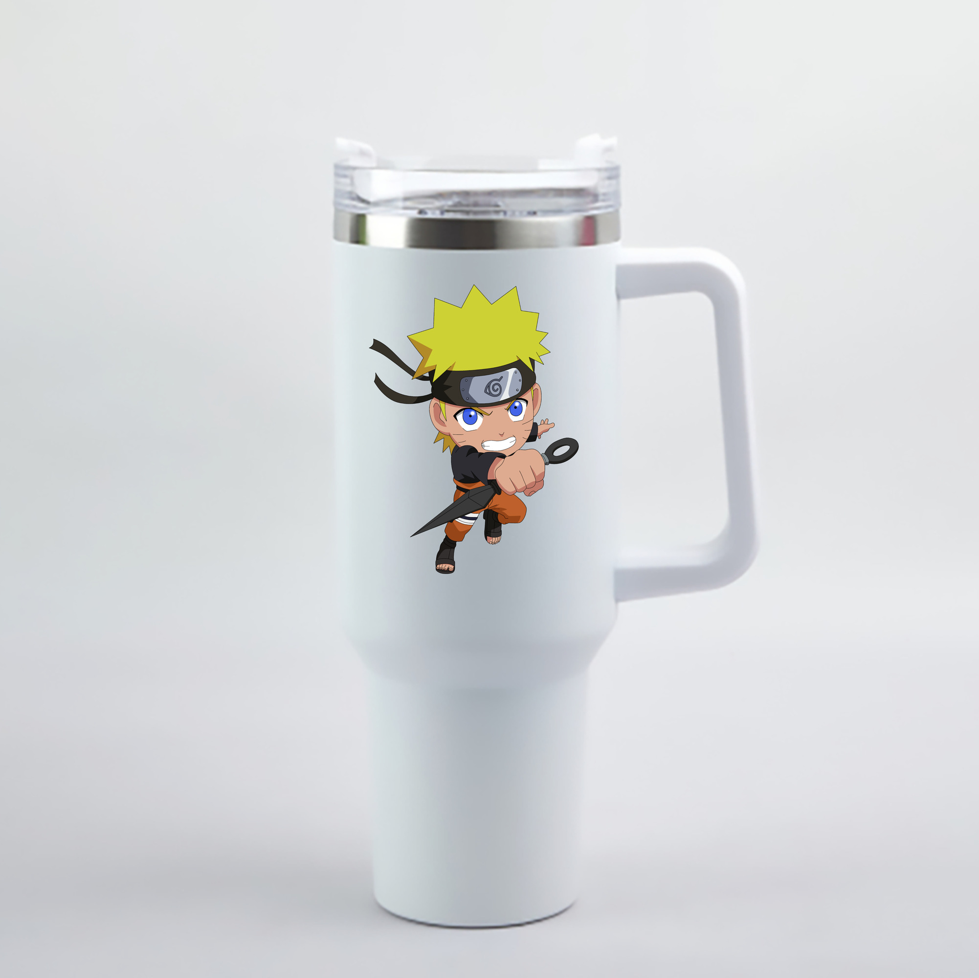 （画像用） NARUTO -ナルト- うずまき ナルト Uzumaki Naruto 1200mL車用タンブラー - クリスタルステッカー（プラスチックストロー付き）