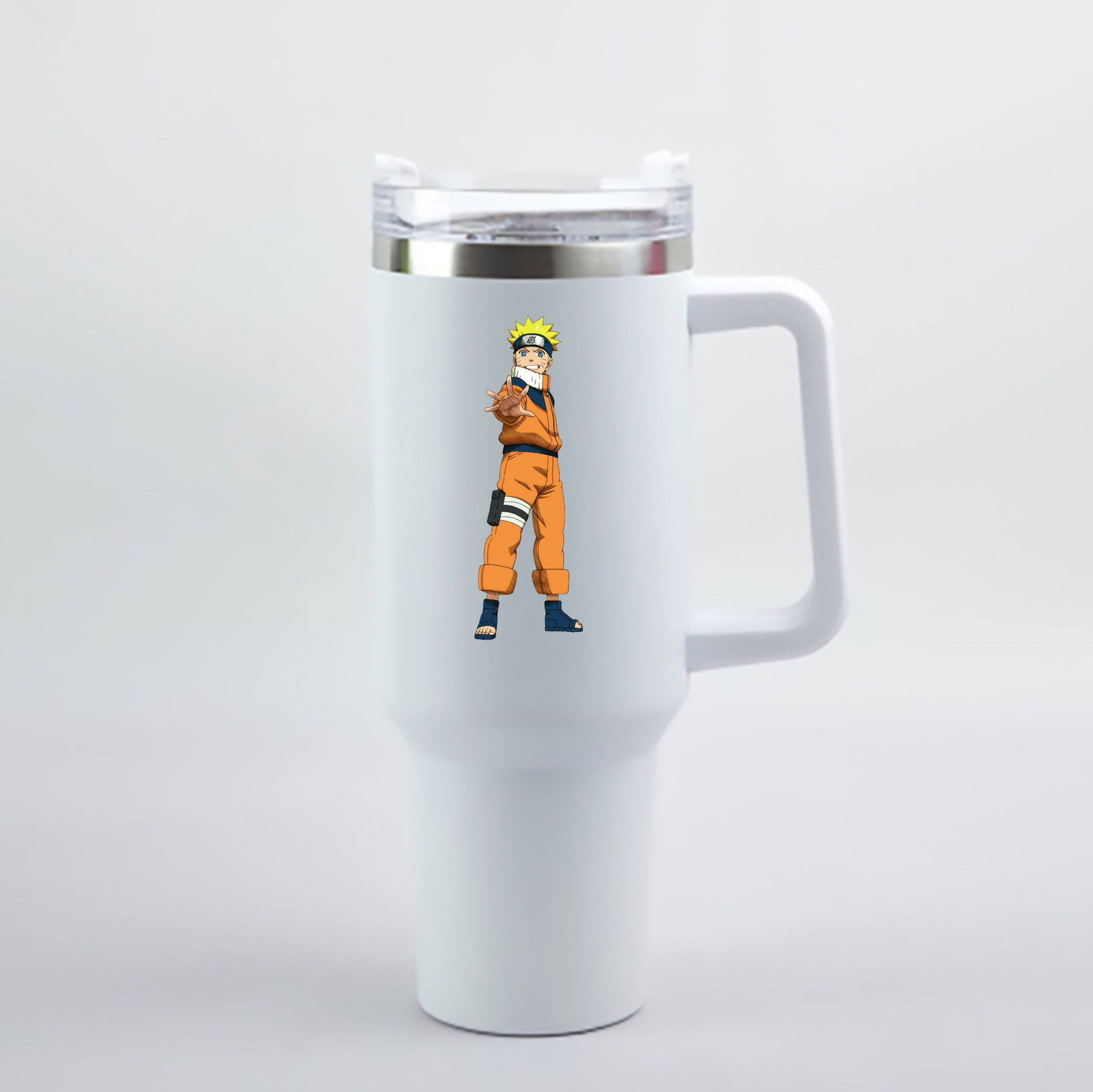 （画像用） NARUTO -ナルト- うずまき ナルト Uzumaki Naruto 1200mL車用タンブラー - クリスタルステッカー（プラスチックストロー付き）