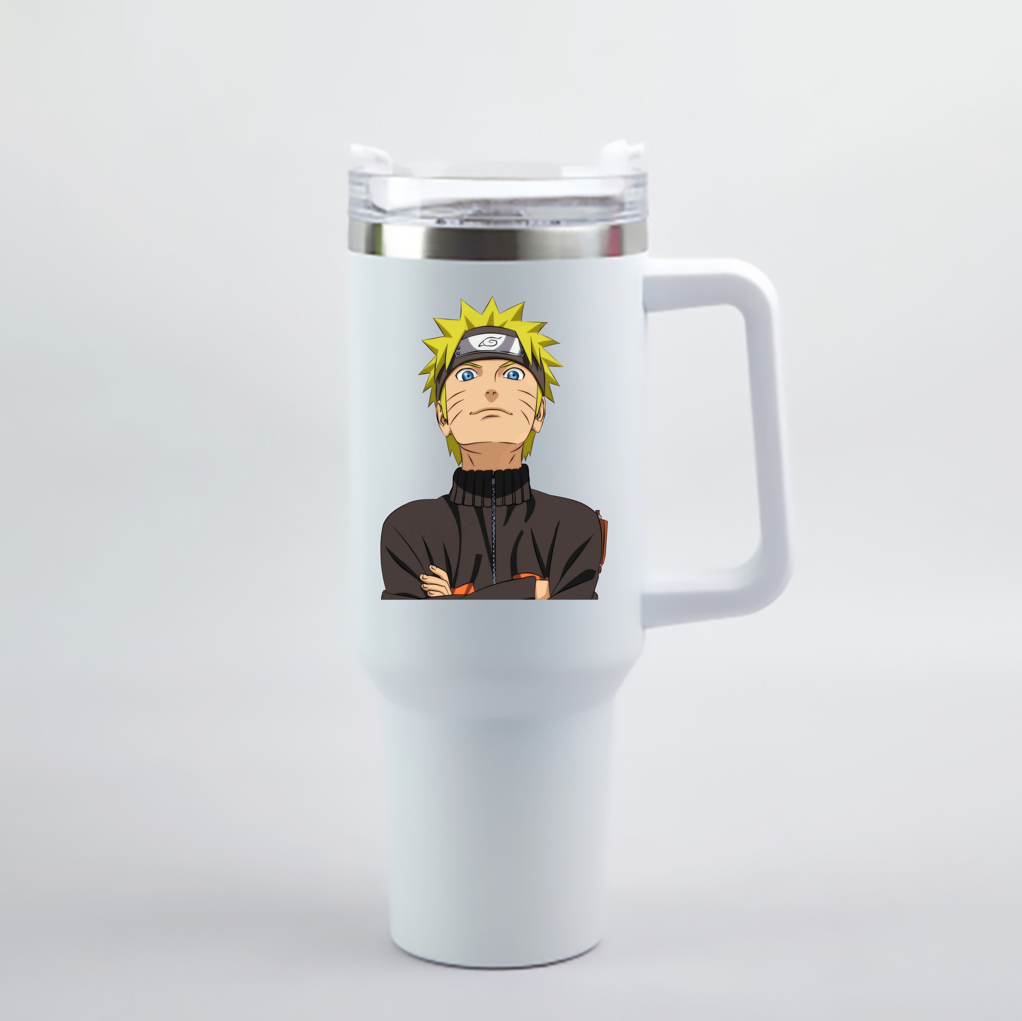 （画像用） NARUTO -ナルト- うずまき ナルト Uzumaki Naruto 1200mL車用タンブラー - クリスタルステッカー（プラスチックストロー付き）