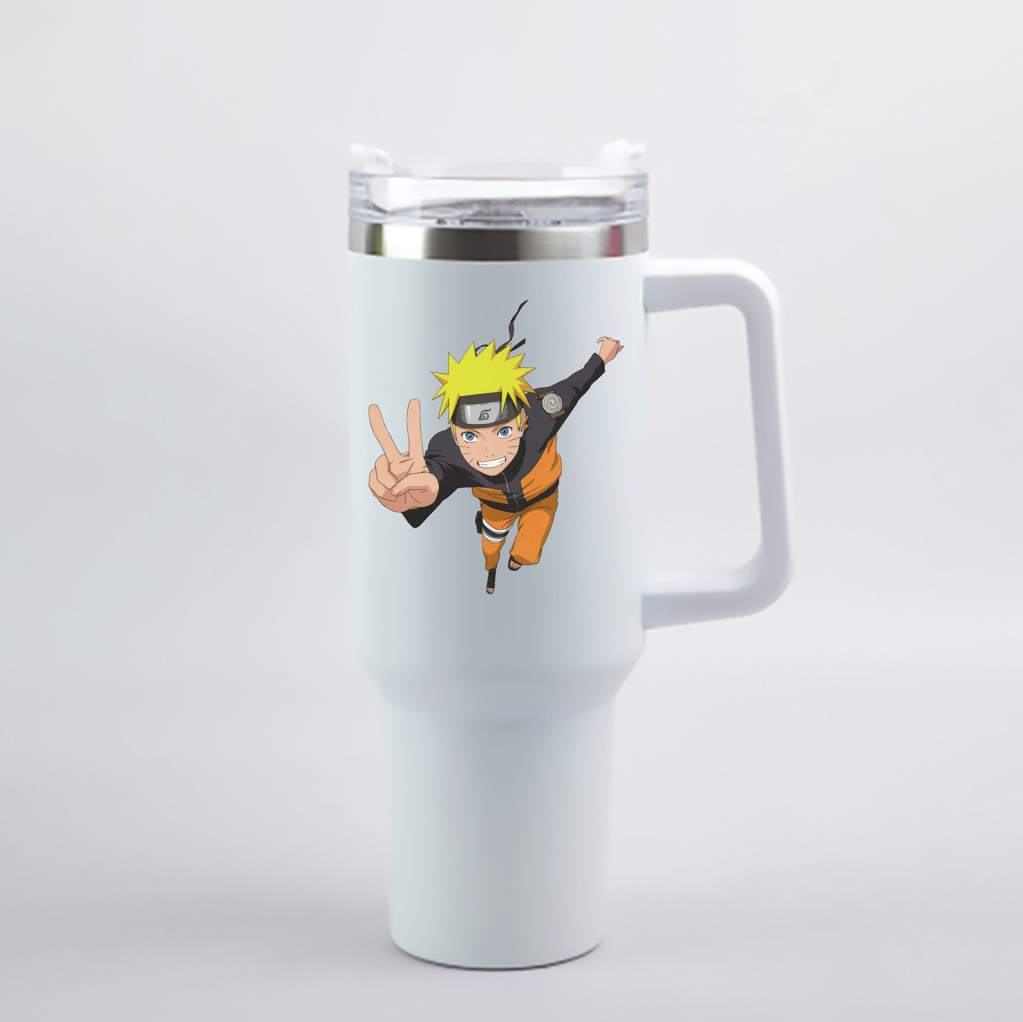 （画像用） NARUTO -ナルト- うずまき ナルト Uzumaki Naruto 1200mL車用タンブラー - クリスタルステッカー（プラスチックストロー付き）