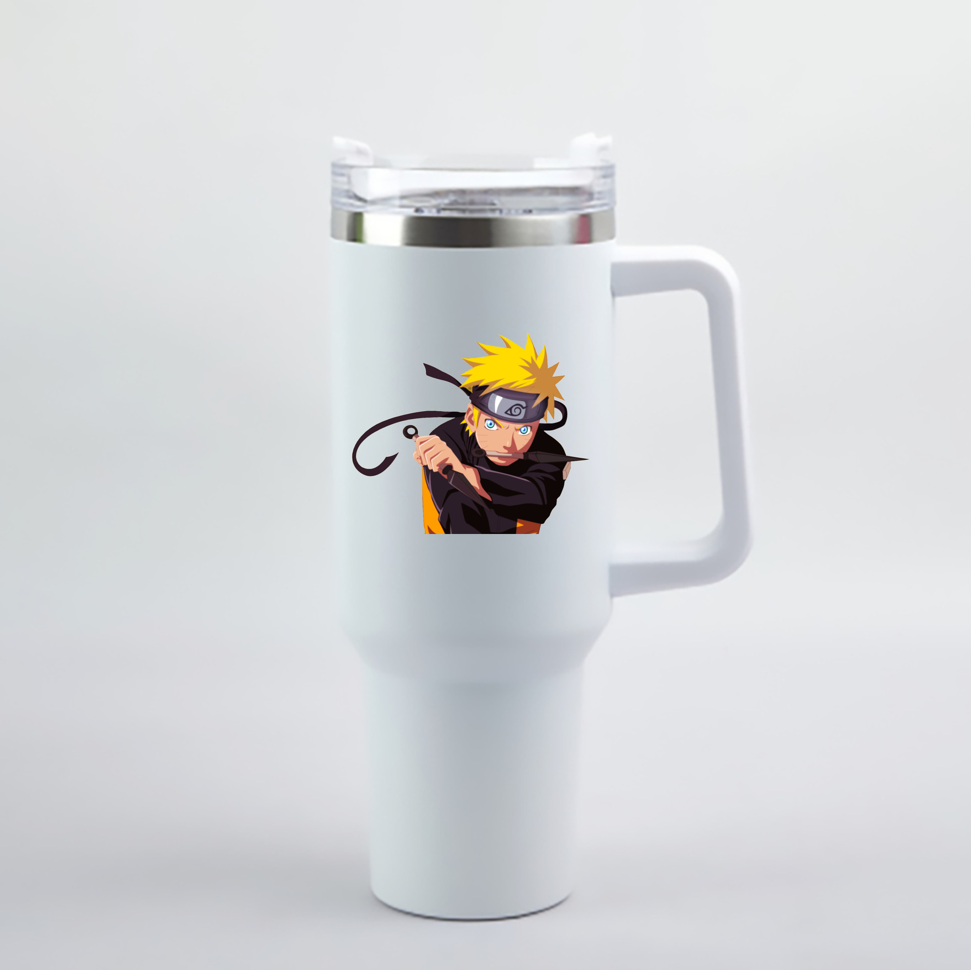 （画像用） NARUTO -ナルト- うずまき ナルト Uzumaki Naruto 1200mL車用タンブラー - クリスタルステッカー（プラスチックストロー付き）