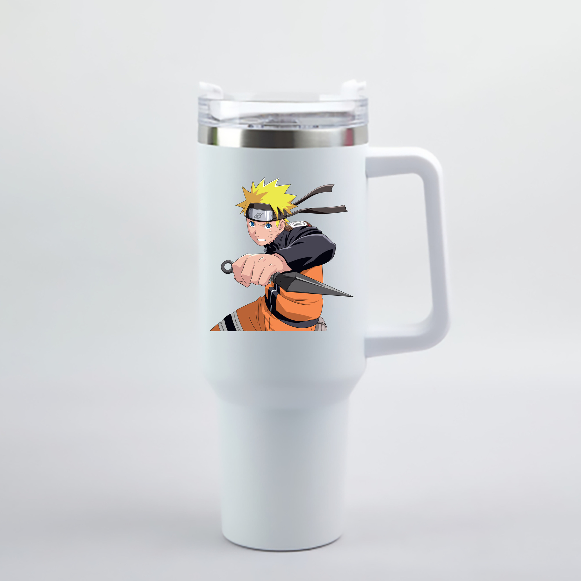 （画像用） NARUTO -ナルト- うずまき ナルト Uzumaki Naruto 1200mL車用タンブラー - クリスタルステッカー（プラスチックストロー付き）