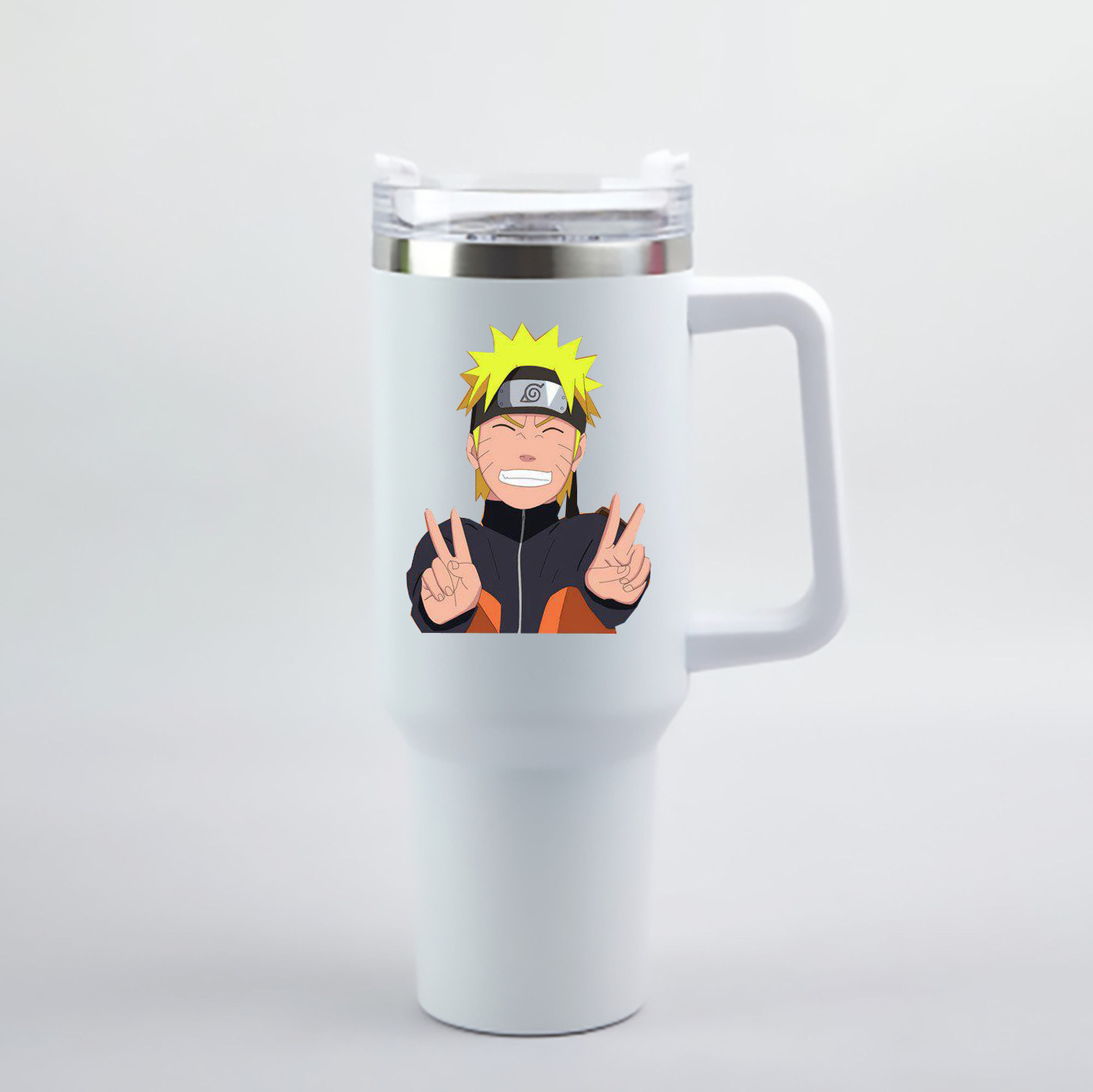 （画像用） NARUTO -ナルト- うずまき ナルト Uzumaki Naruto 1200mL車用タンブラー - クリスタルステッカー（プラスチックストロー付き）
