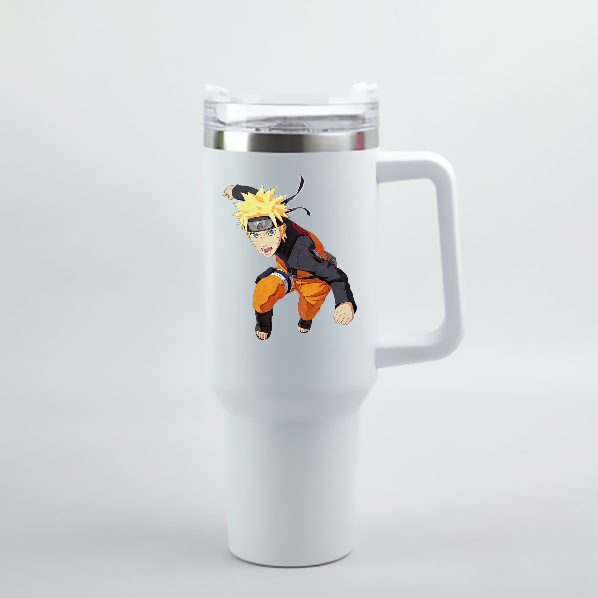 （画像用） NARUTO -ナルト- うずまき ナルト Uzumaki Naruto 1200mL車用タンブラー - クリスタルステッカー（プラスチックストロー付き）