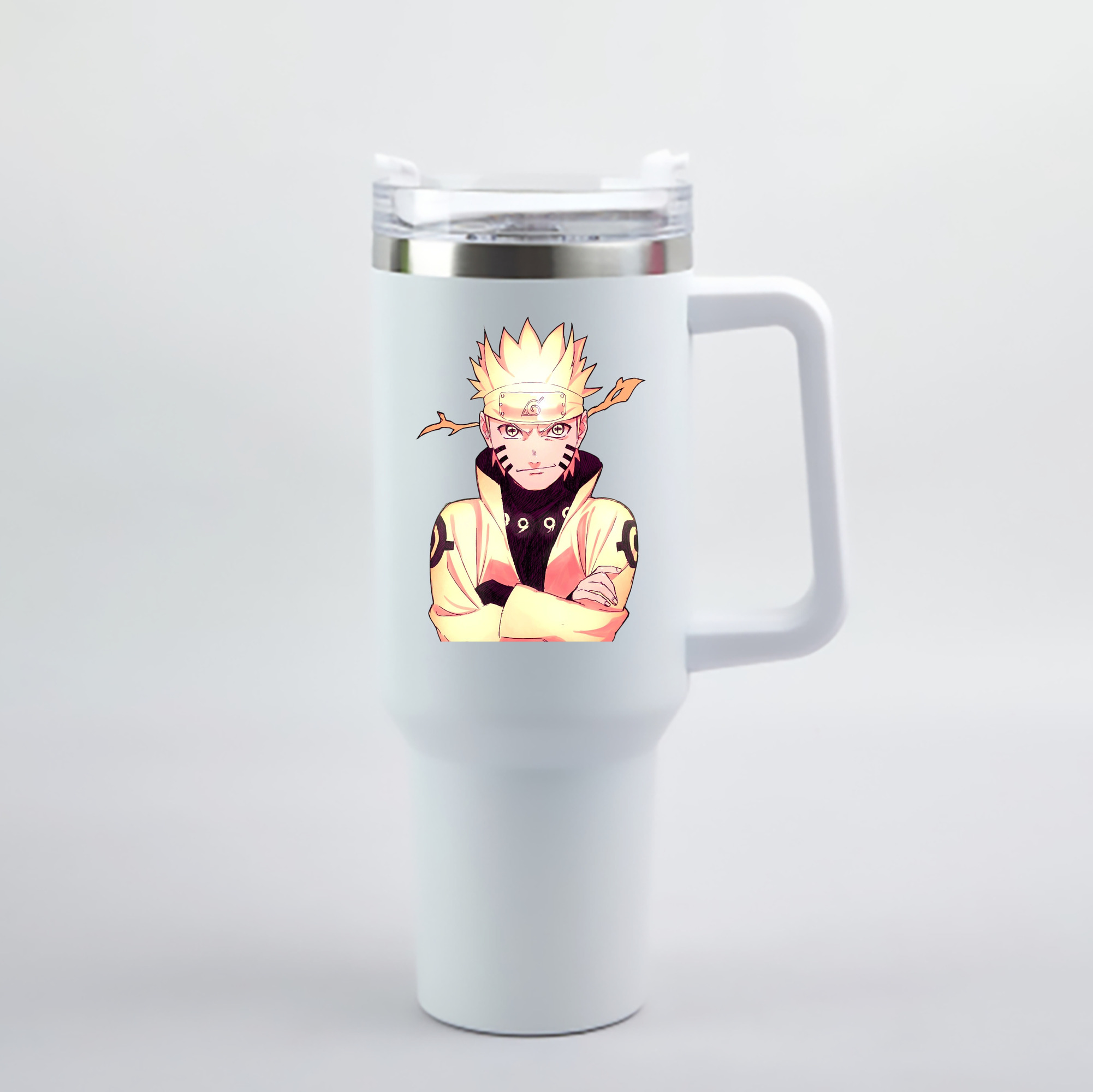 （画像用） NARUTO -ナルト- うずまき ナルト Uzumaki Naruto 1200mL車用タンブラー - クリスタルステッカー（プラスチックストロー付き）