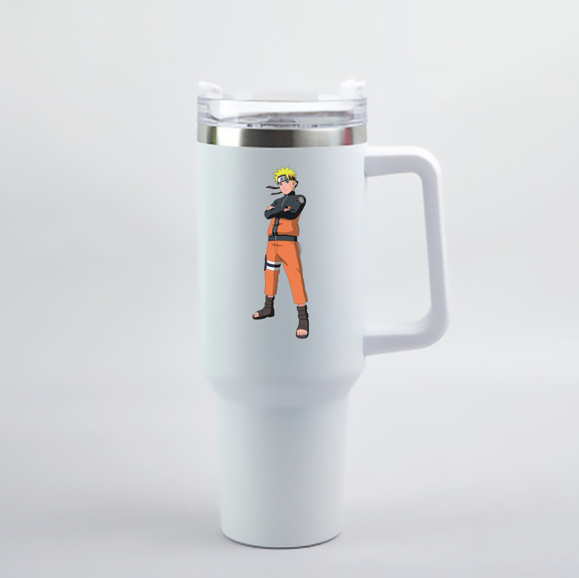 （画像用） NARUTO -ナルト- うずまき ナルト Uzumaki Naruto 1200mL車用タンブラー - クリスタルステッカー（プラスチックストロー付き）