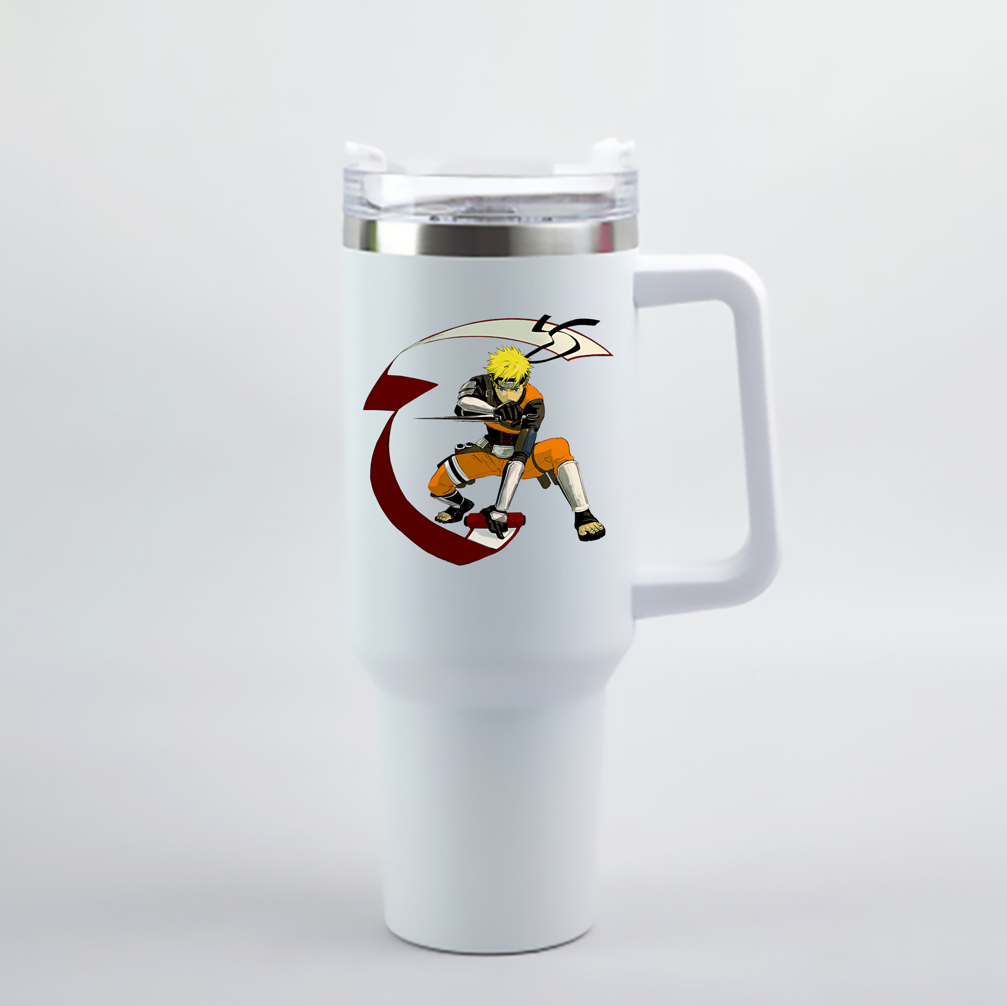 （画像用） NARUTO -ナルト- うずまき ナルト Uzumaki Naruto 1200mL車用タンブラー - クリスタルステッカー（プラスチックストロー付き）