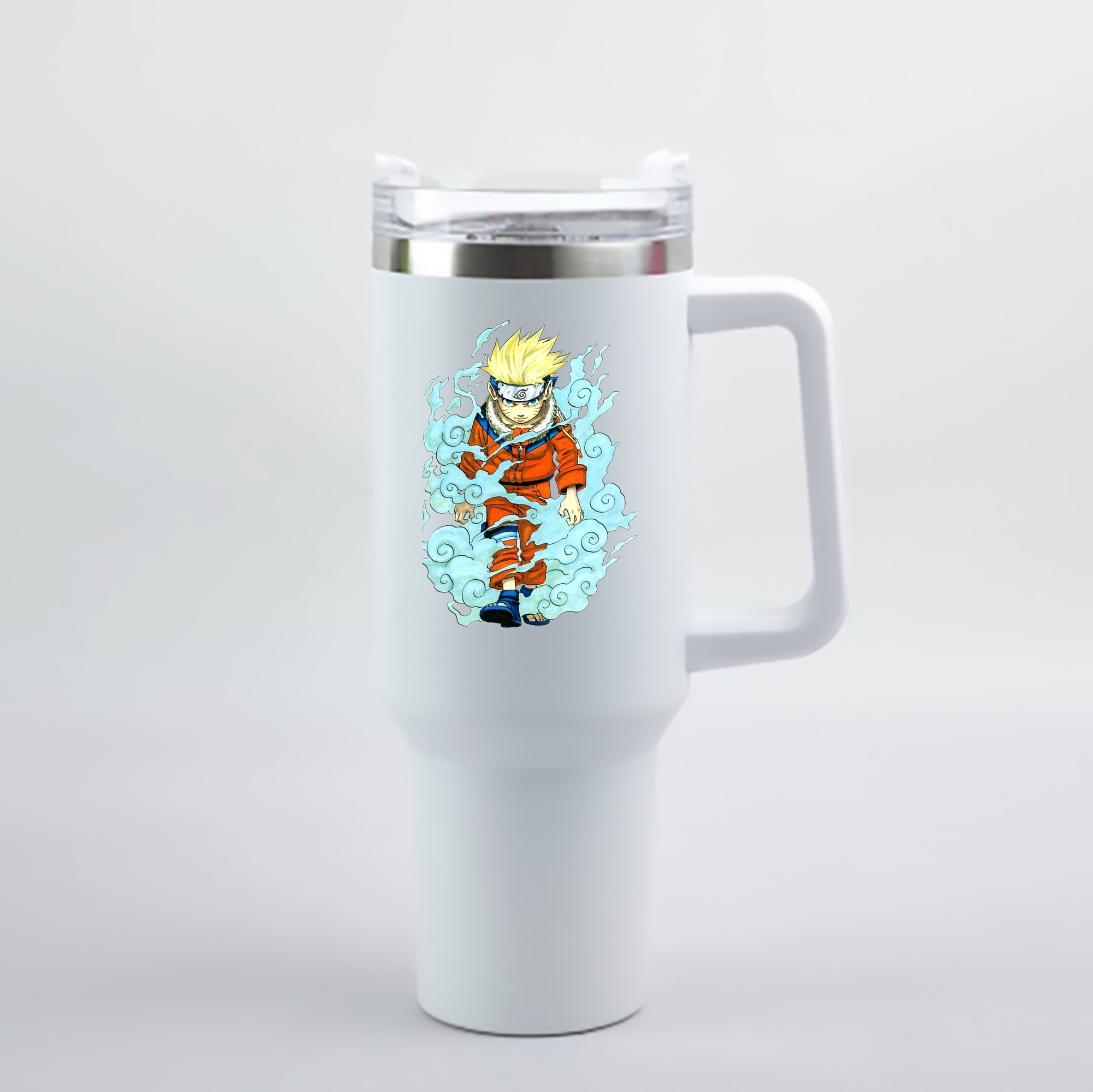 （画像用） NARUTO -ナルト- うずまき ナルト Uzumaki Naruto 1200mL車用タンブラー - クリスタルステッカー（プラスチックストロー付き）