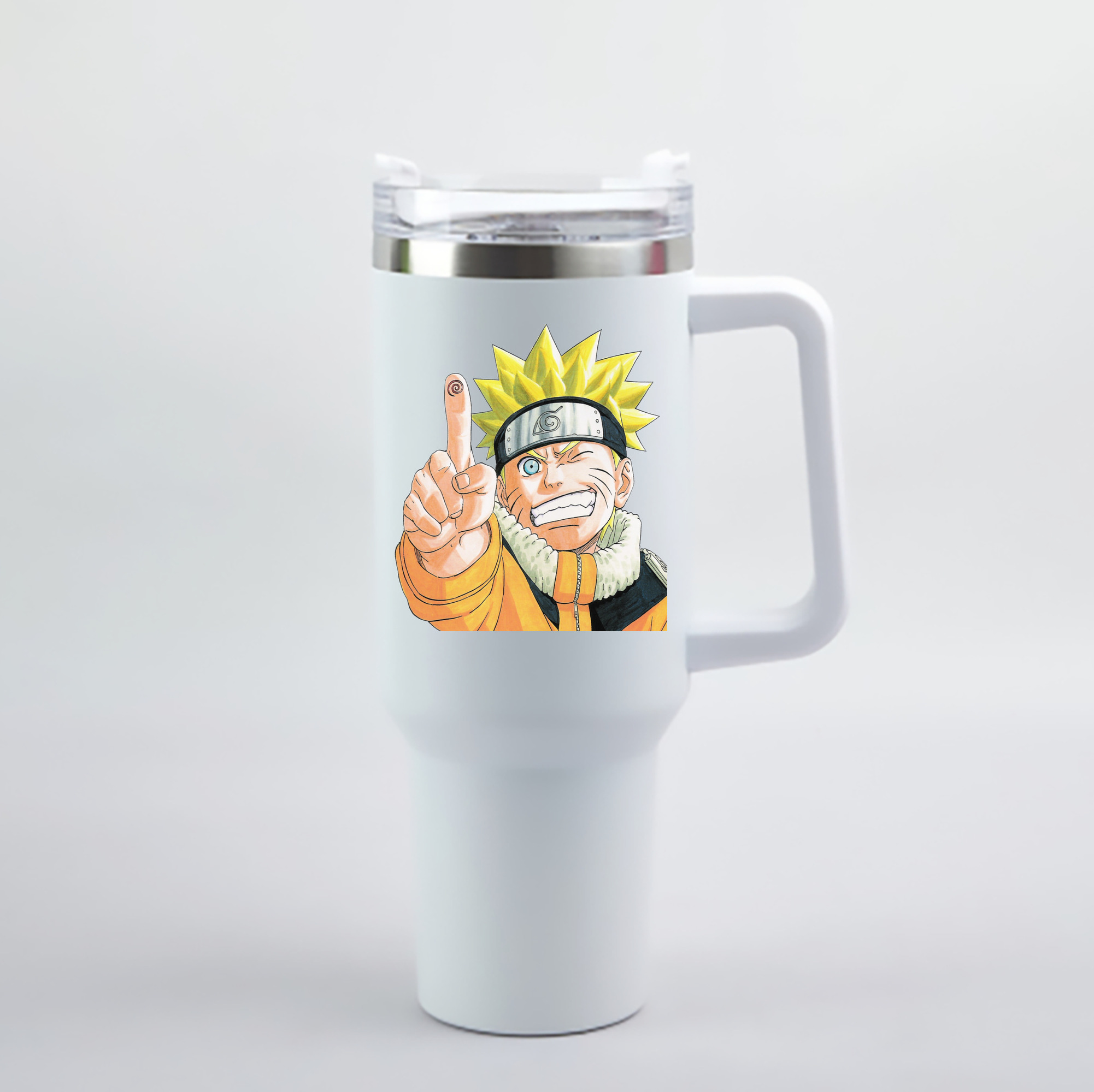 （画像用） NARUTO -ナルト- うずまき ナルト Uzumaki Naruto 1200mL車用タンブラー - クリスタルステッカー（プラスチックストロー付き）