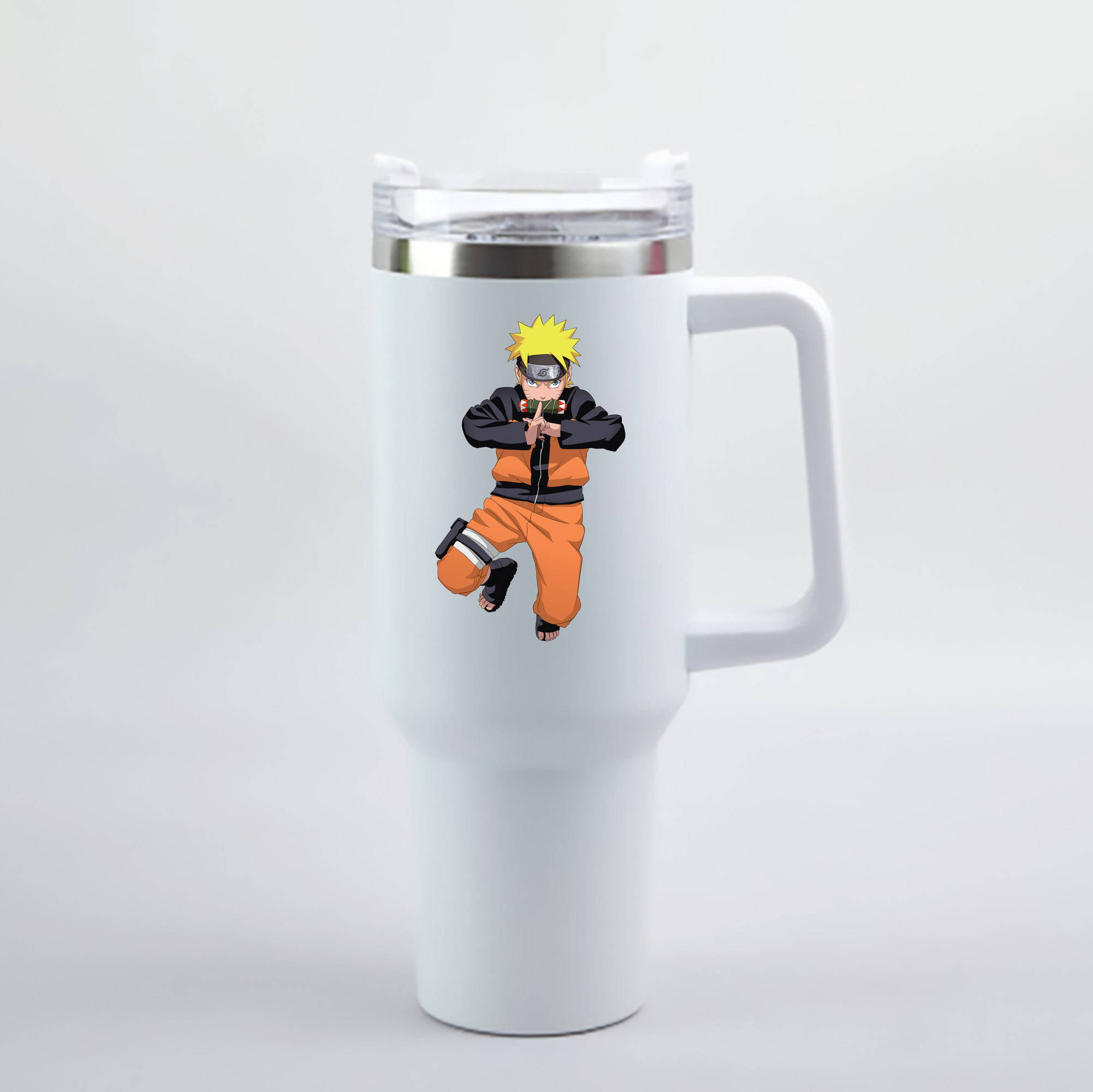 （画像用） NARUTO -ナルト- うずまき ナルト Uzumaki Naruto 1200mL車用タンブラー - クリスタルステッカー（プラスチックストロー付き）