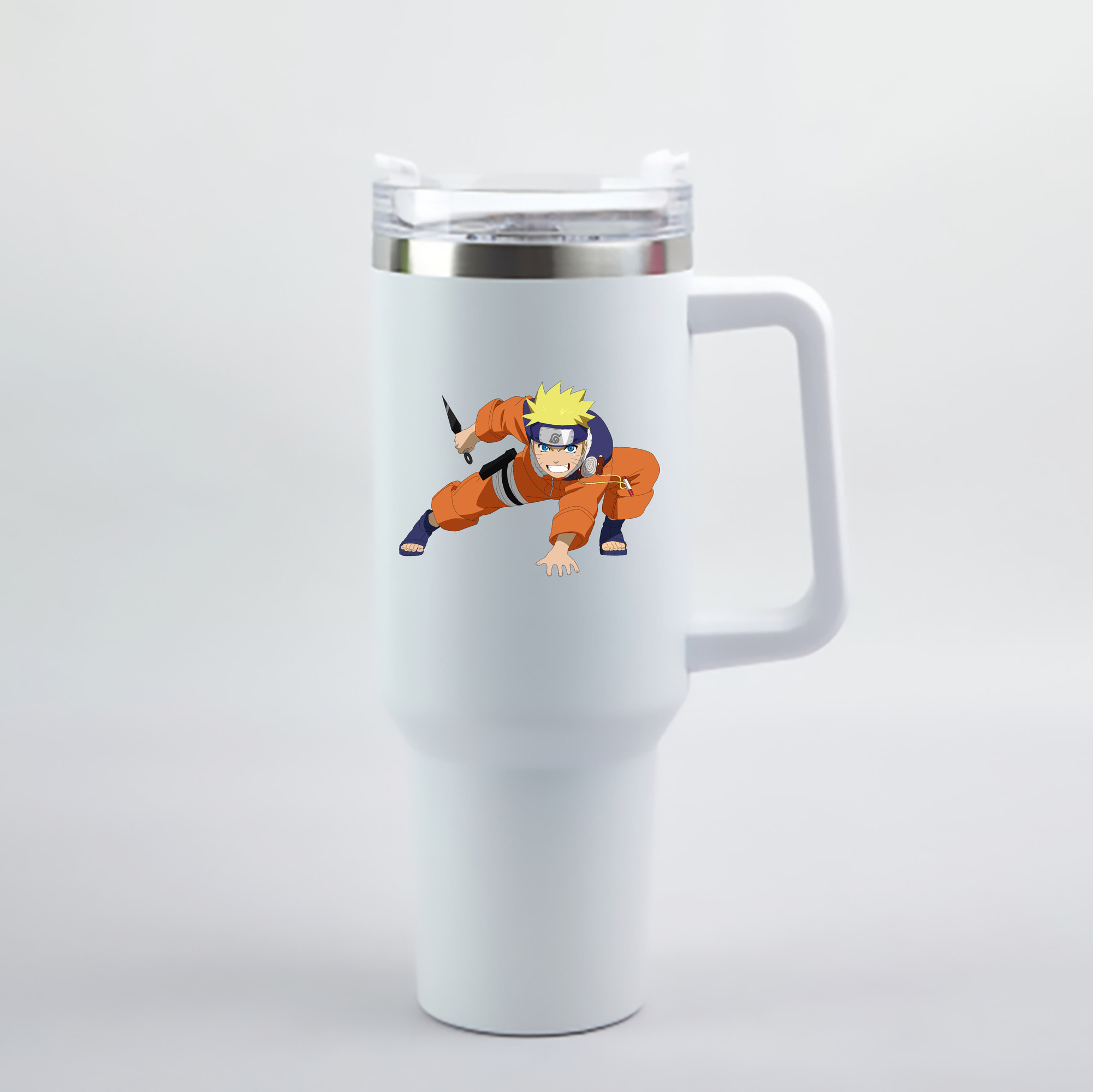 （画像用） NARUTO -ナルト- うずまき ナルト Uzumaki Naruto 1200mL車用タンブラー - クリスタルステッカー（プラスチックストロー付き）
