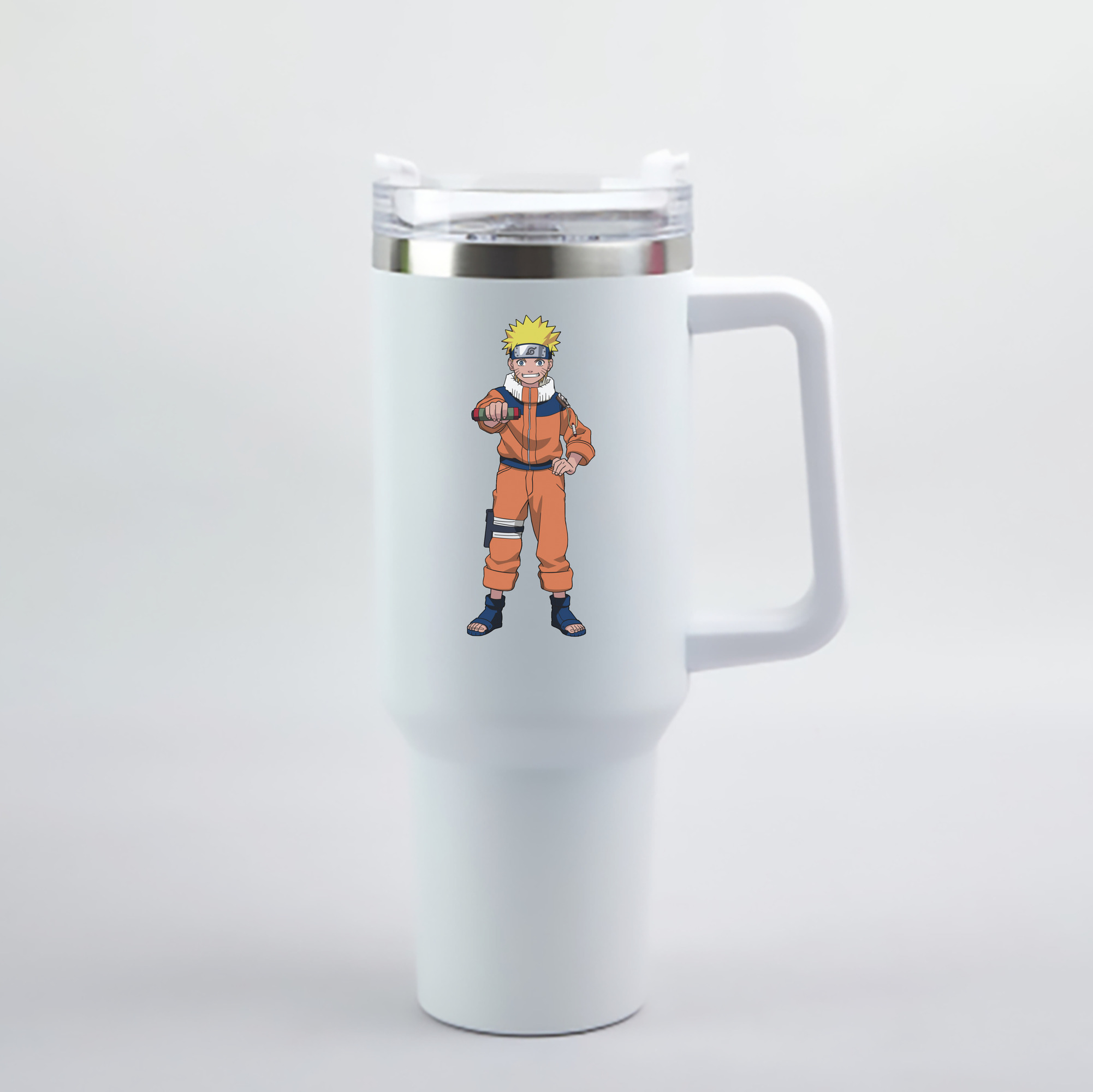 （画像用） NARUTO -ナルト- うずまき ナルト Uzumaki Naruto 1200mL車用タンブラー - クリスタルステッカー（プラスチックストロー付き）
