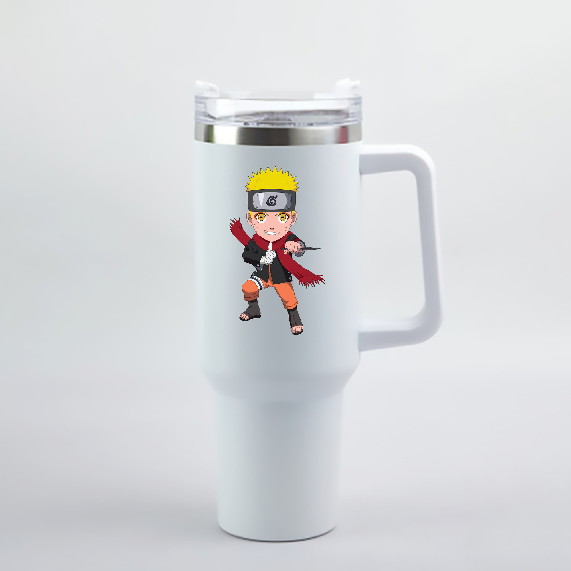 （画像用） NARUTO -ナルト- うずまき ナルト Uzumaki Naruto 1200mL車用タンブラー - クリスタルステッカー（プラスチックストロー付き）