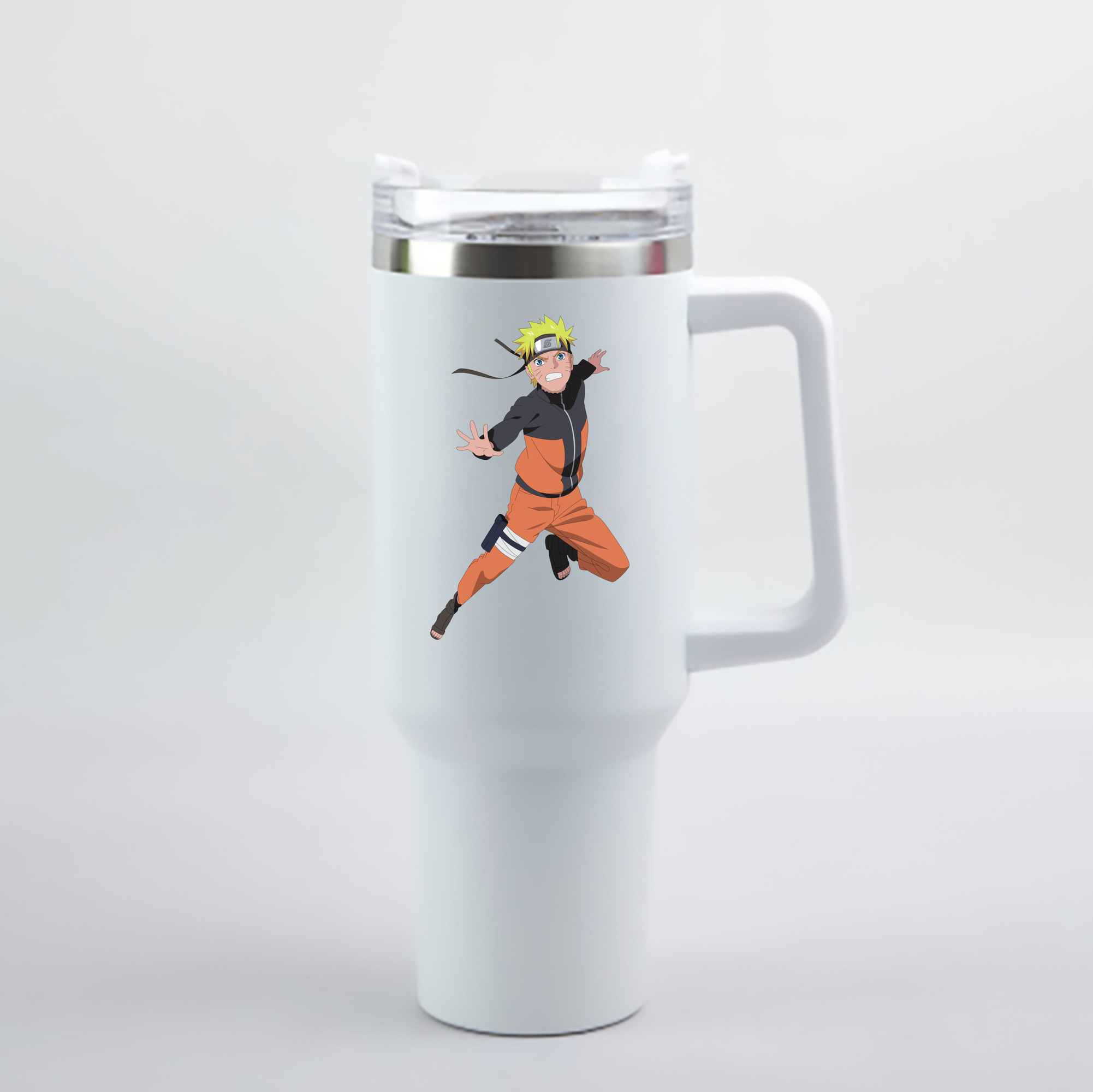 （画像用） NARUTO -ナルト- うずまき ナルト Uzumaki Naruto 1200mL車用タンブラー - クリスタルステッカー（プラスチックストロー付き）