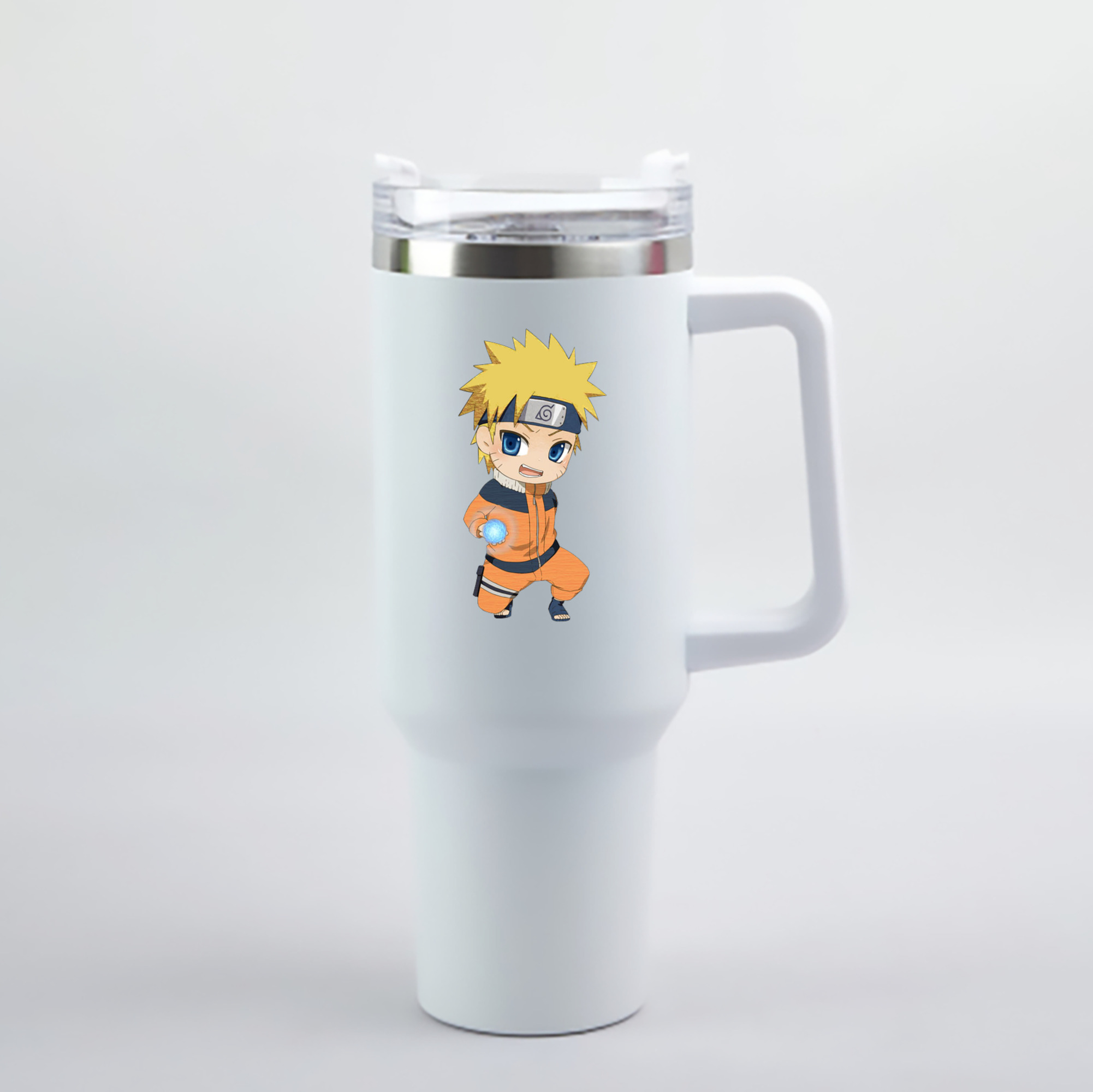 （画像用） NARUTO -ナルト- うずまき ナルト Uzumaki Naruto 1200mL車用タンブラー - クリスタルステッカー（プラスチックストロー付き）