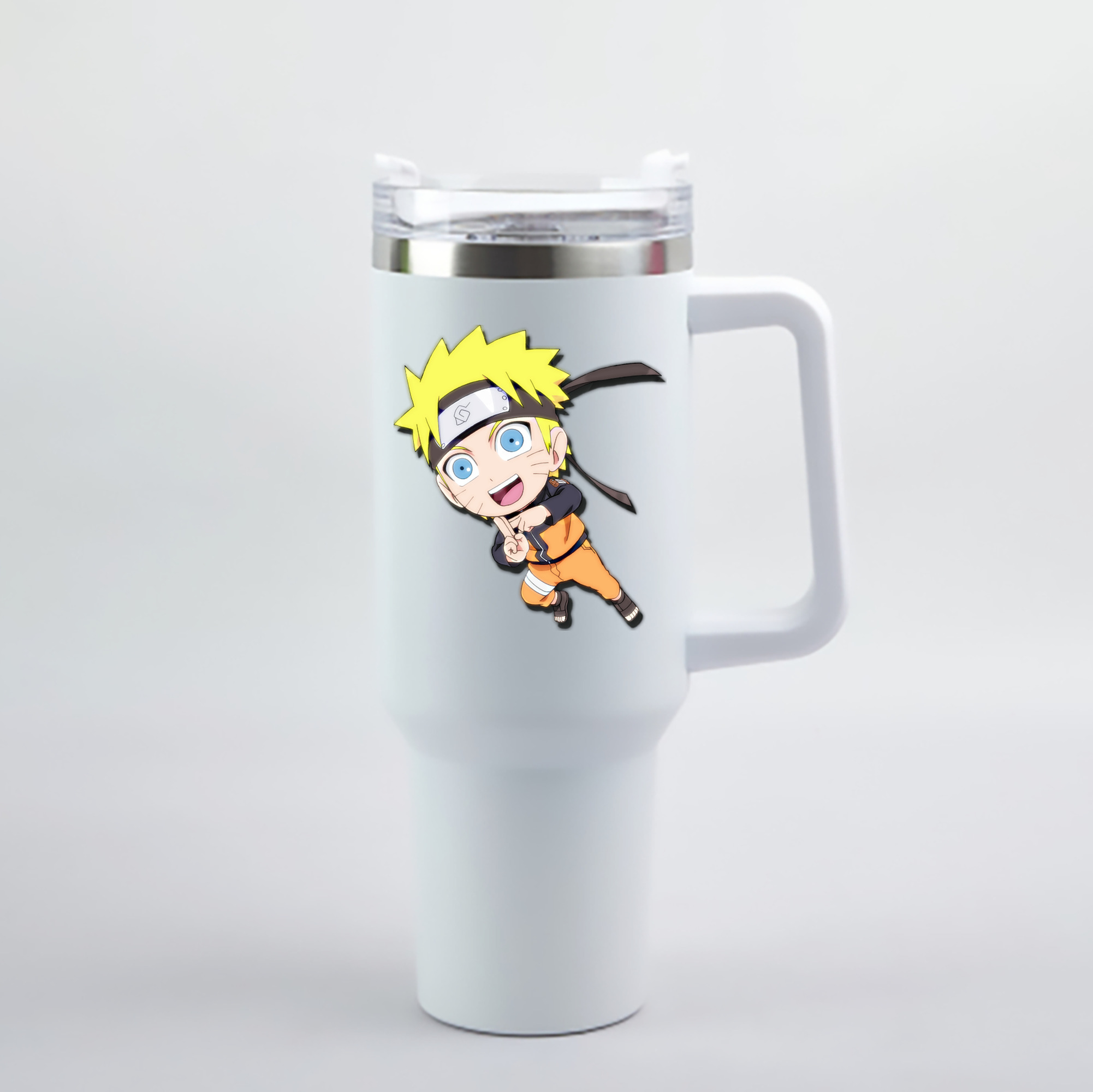 （画像用） NARUTO -ナルト- うずまき ナルト Uzumaki Naruto 1200mL車用タンブラー - クリスタルステッカー（プラスチックストロー付き）