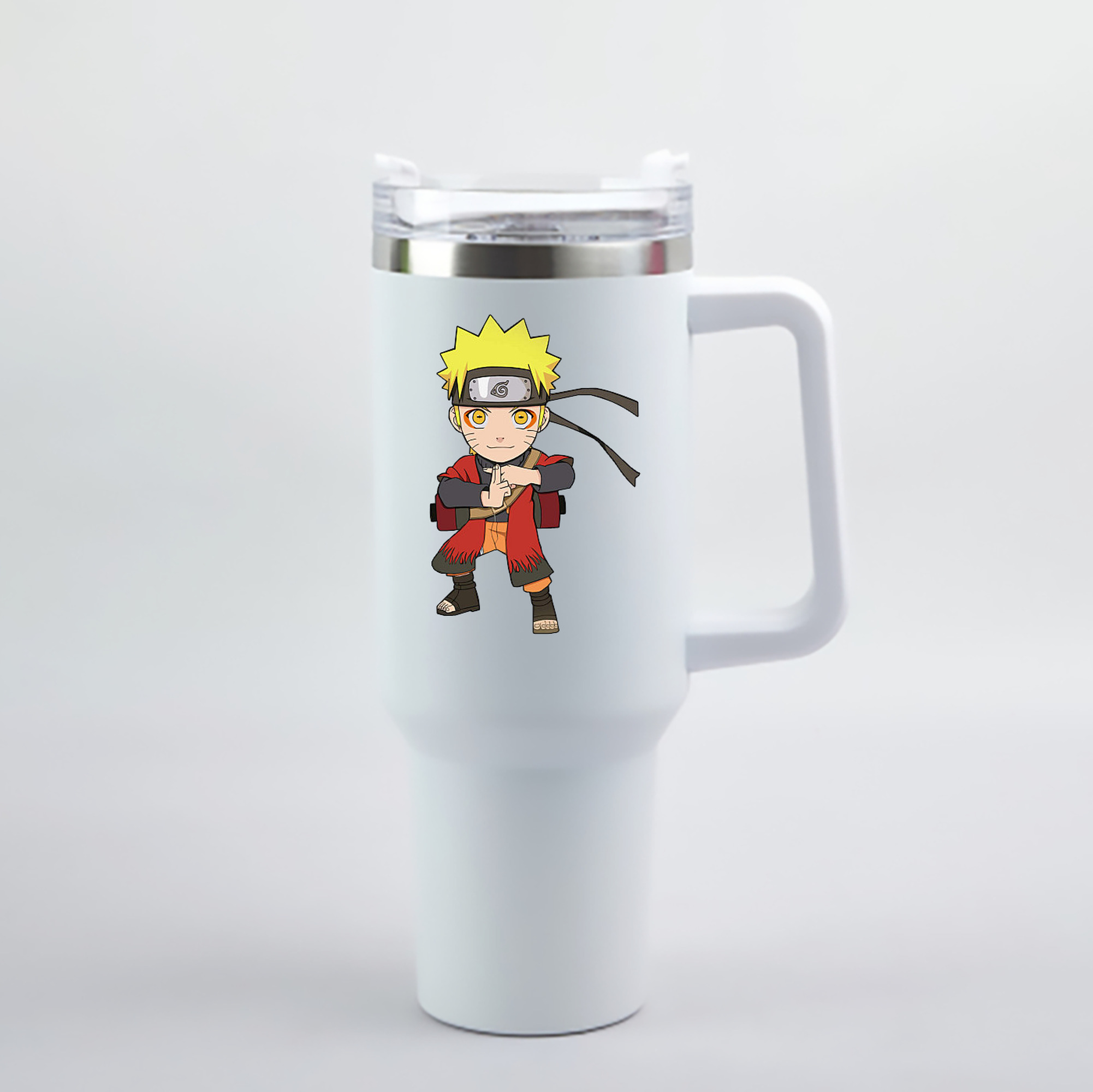 （画像用） NARUTO -ナルト- うずまき ナルト Uzumaki Naruto 1200mL車用タンブラー - クリスタルステッカー（プラスチックストロー付き）