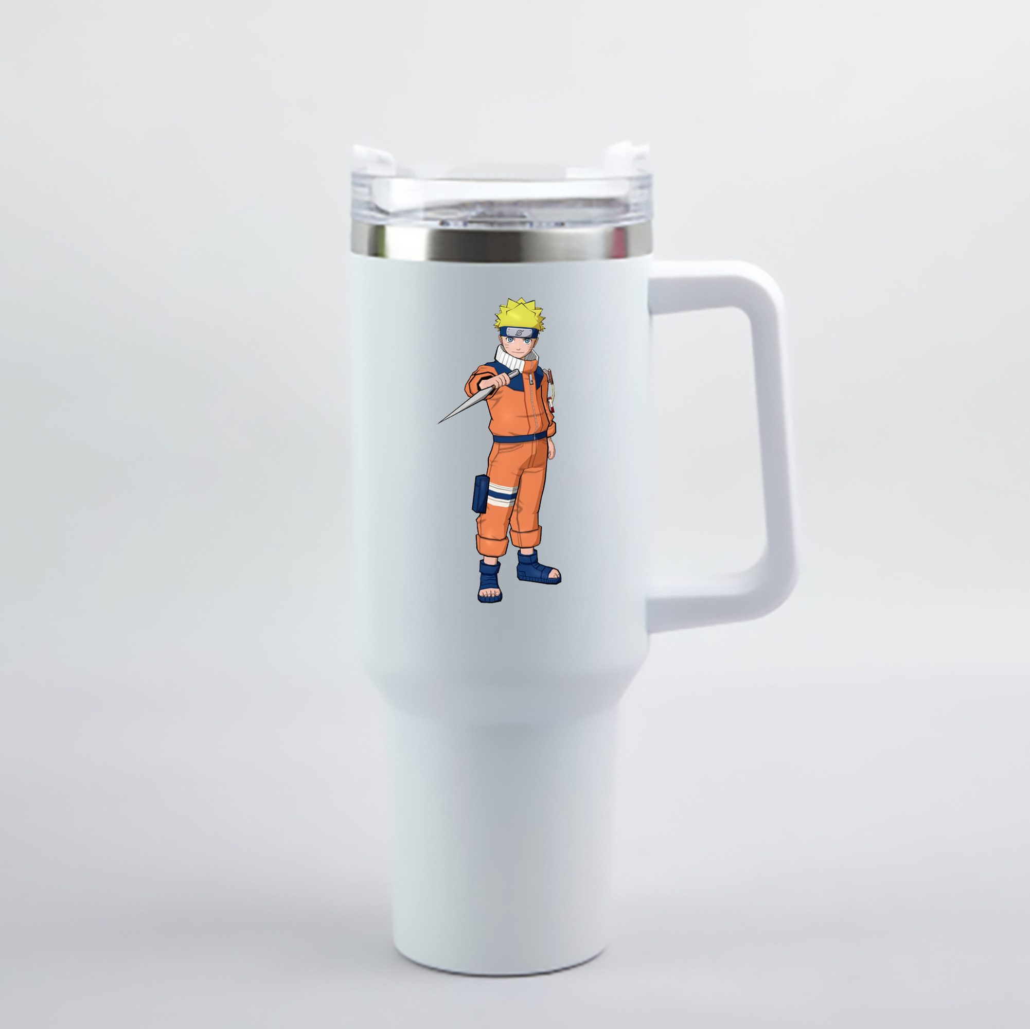 （画像用） NARUTO -ナルト- うずまき ナルト Uzumaki Naruto 1200mL車用タンブラー - クリスタルステッカー（プラスチックストロー付き）