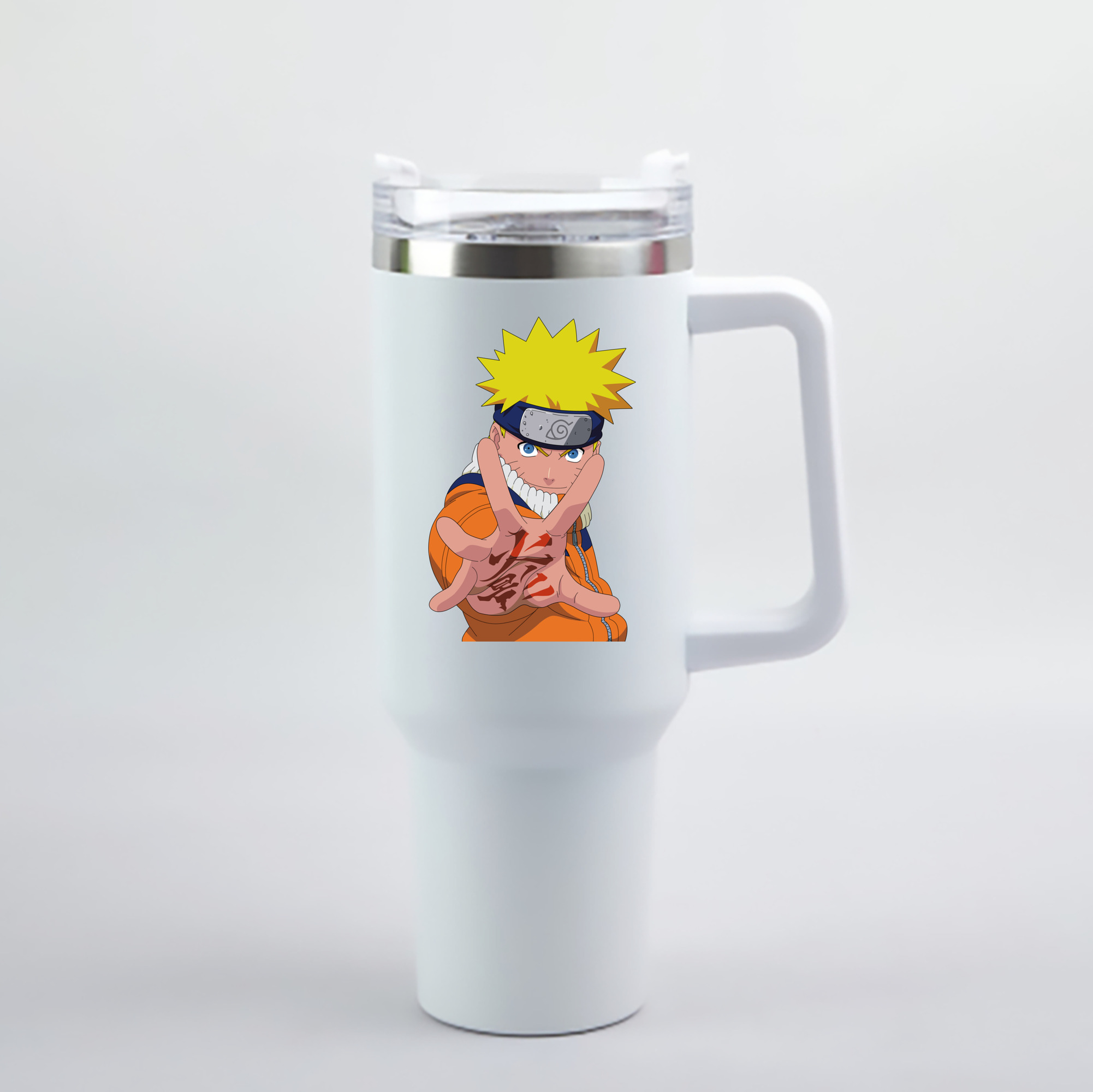（画像用） NARUTO -ナルト- うずまき ナルト Uzumaki Naruto 1200mL車用タンブラー - クリスタルステッカー（プラスチックストロー付き）