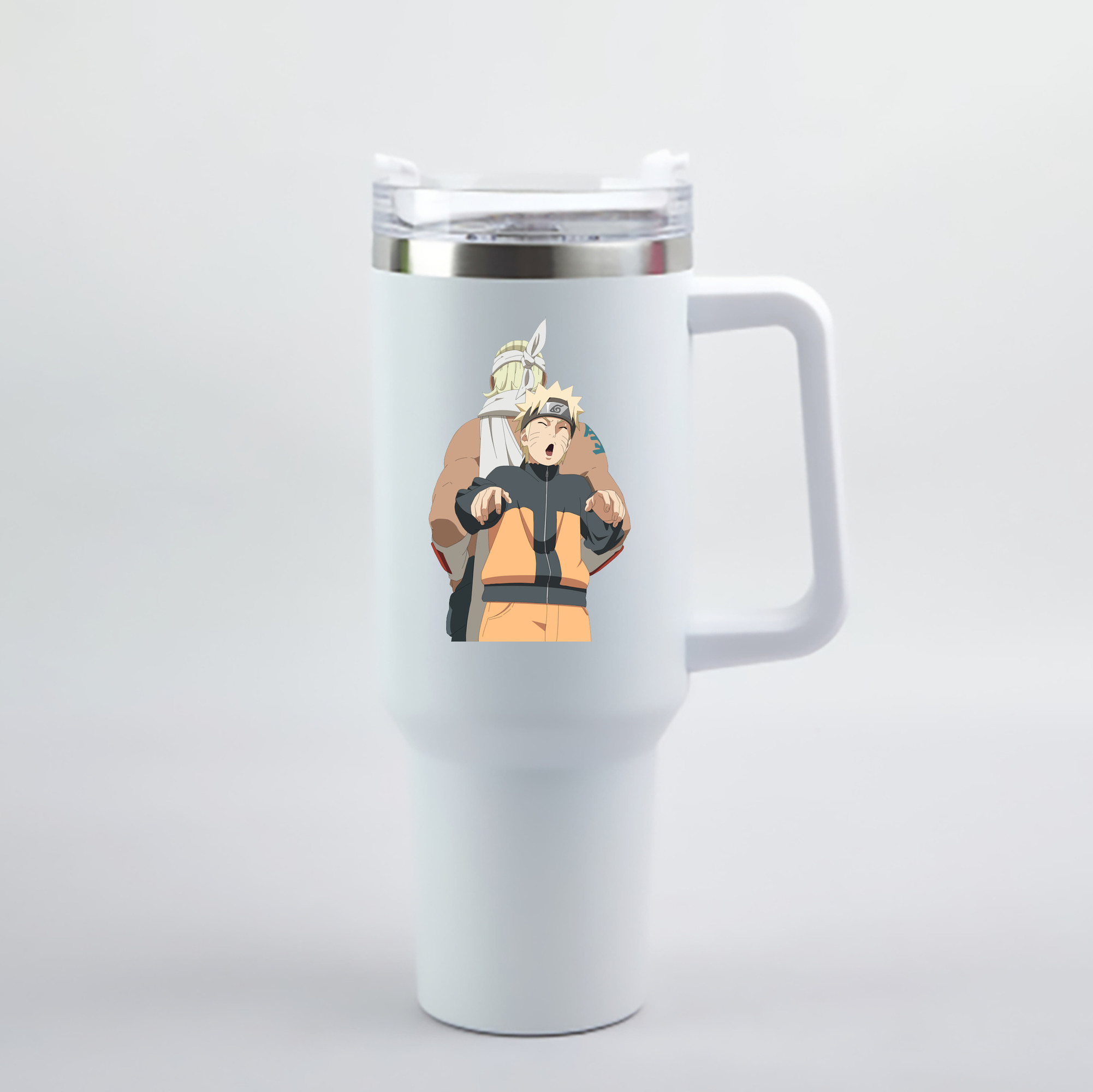 （画像用） NARUTO -ナルト- うずまき ナルト Uzumaki Naruto 1200mL車用タンブラー - クリスタルステッカー（プラスチックストロー付き）