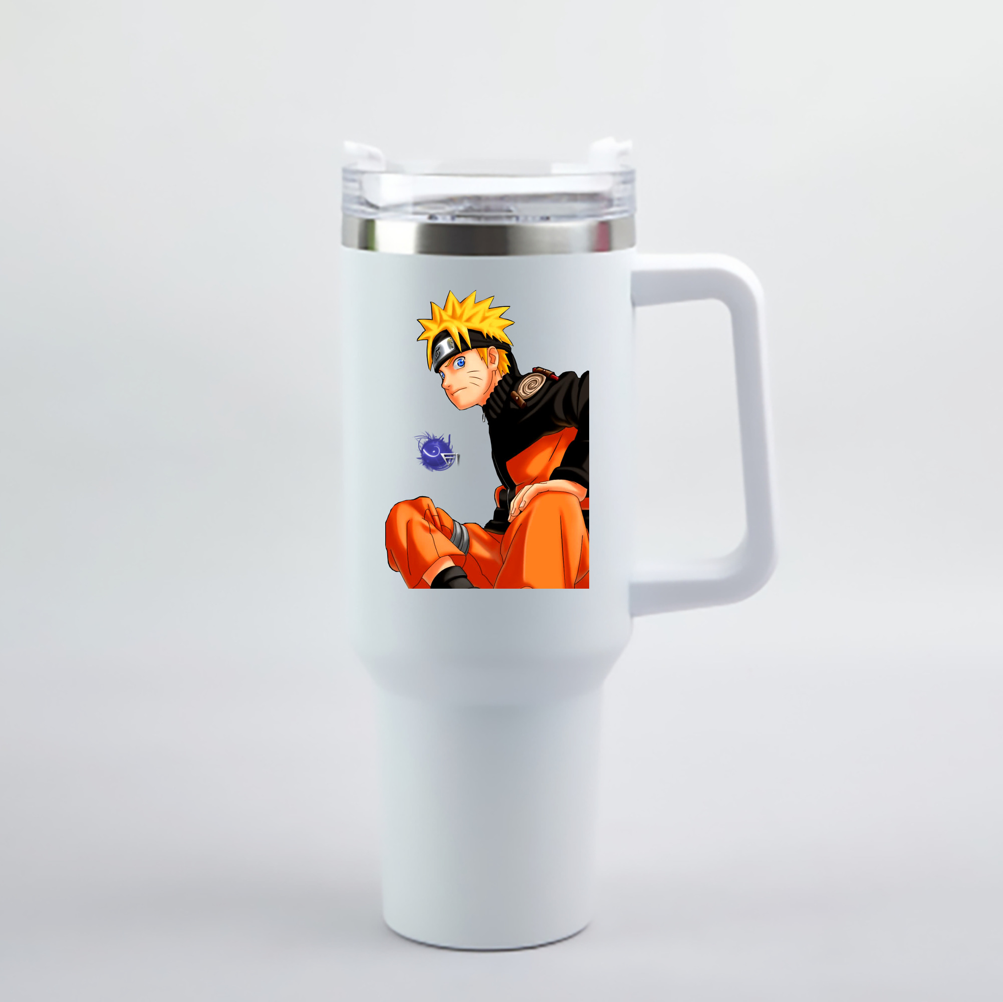 （画像用） NARUTO -ナルト- うずまき ナルト Uzumaki Naruto 1200mL車用タンブラー - クリスタルステッカー（プラスチックストロー付き）