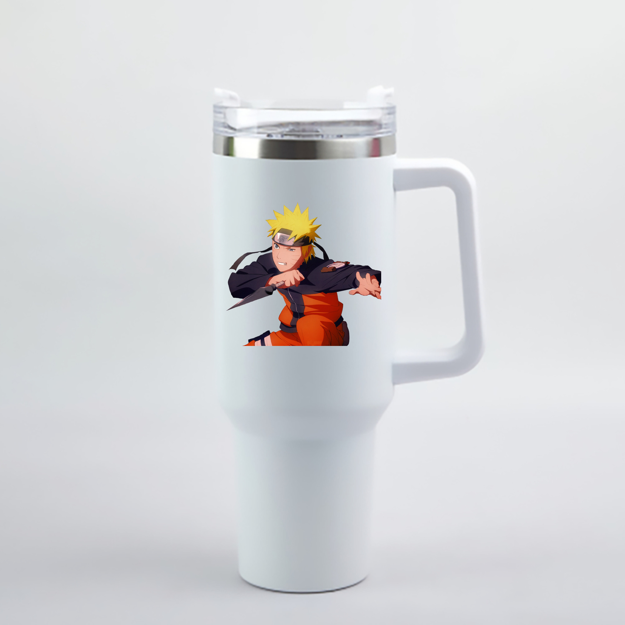 （画像用） NARUTO -ナルト- うずまき ナルト Uzumaki Naruto 1200mL車用タンブラー - クリスタルステッカー（プラスチックストロー付き）