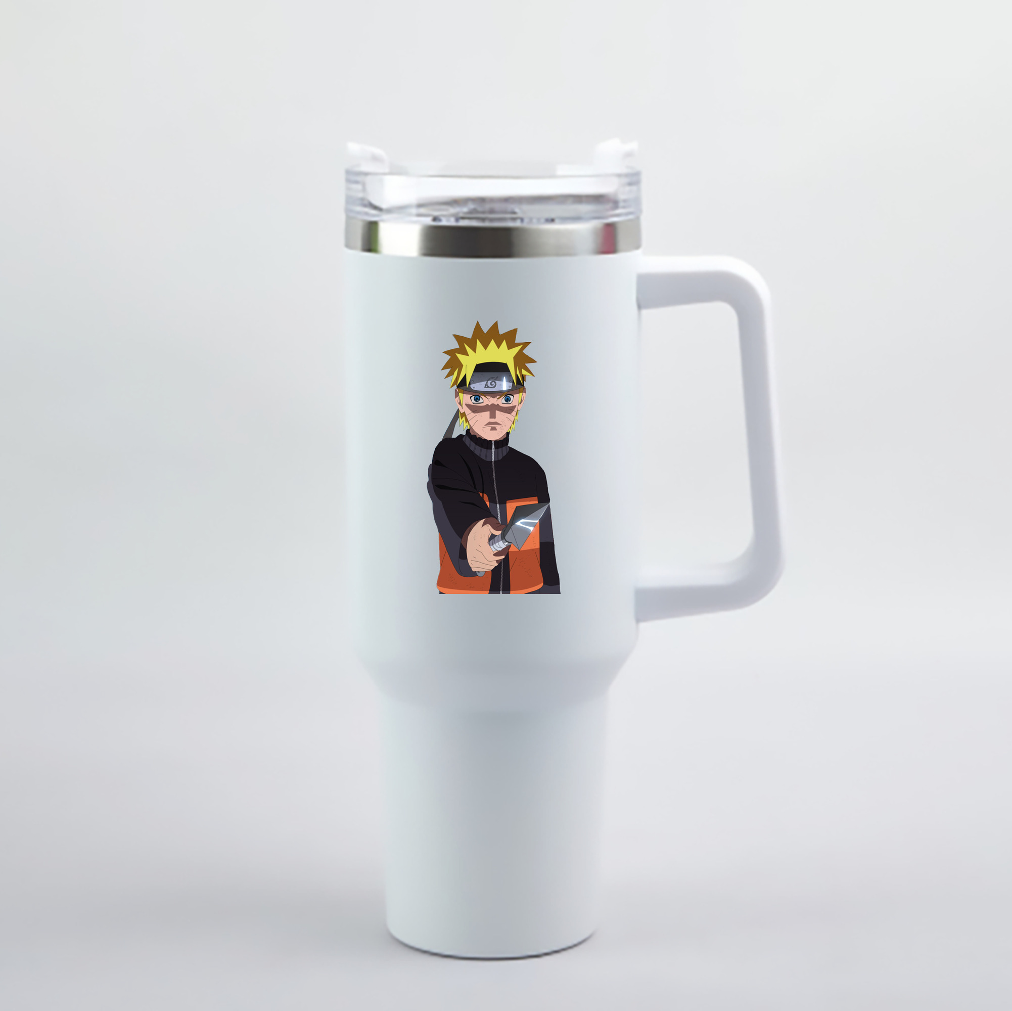 （画像用） NARUTO -ナルト- うずまき ナルト Uzumaki Naruto 1200mL車用タンブラー - クリスタルステッカー（プラスチックストロー付き）