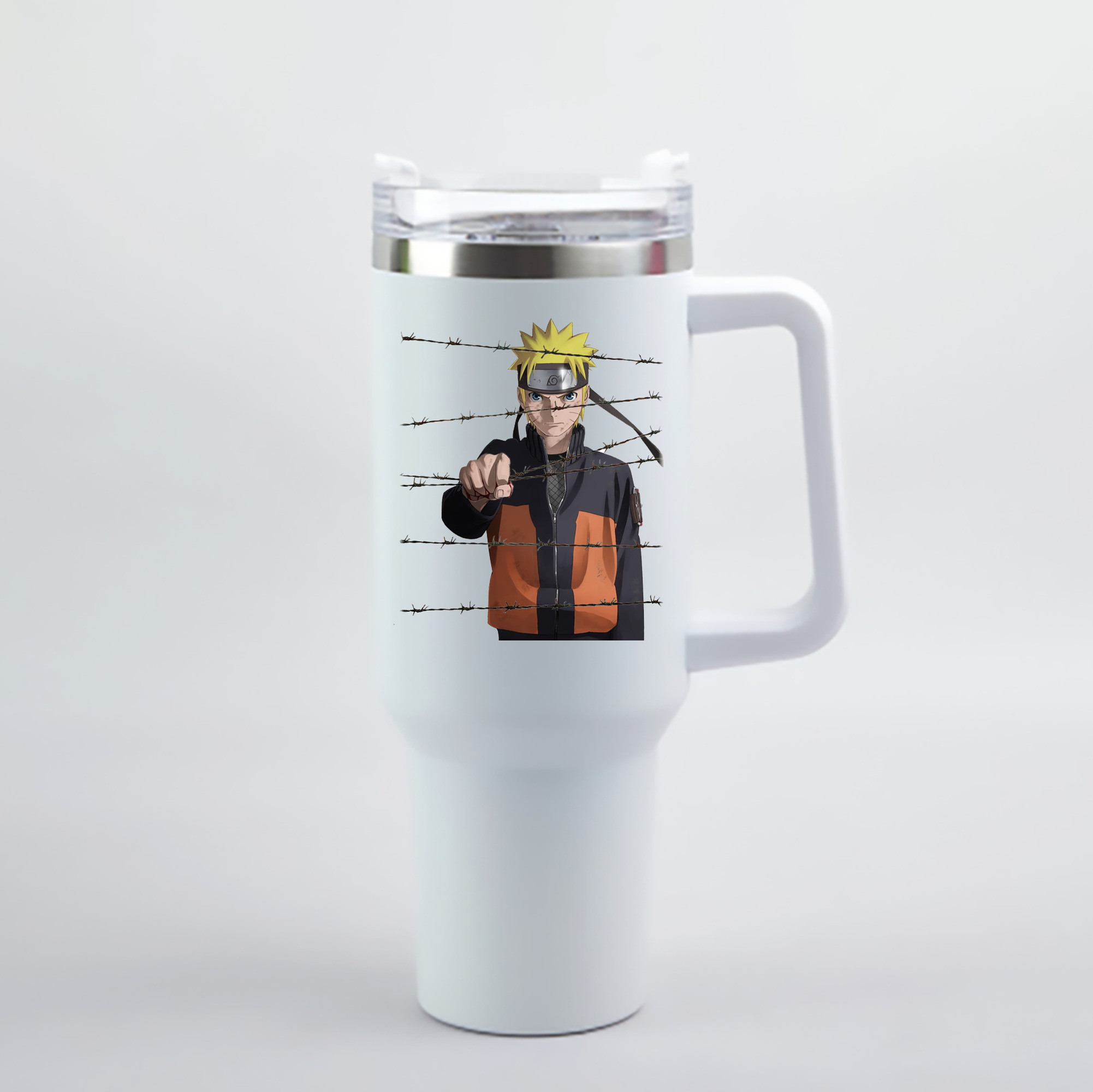 （画像用） NARUTO -ナルト- うずまき ナルト Uzumaki Naruto 1200mL車用タンブラー - クリスタルステッカー（プラスチックストロー付き）