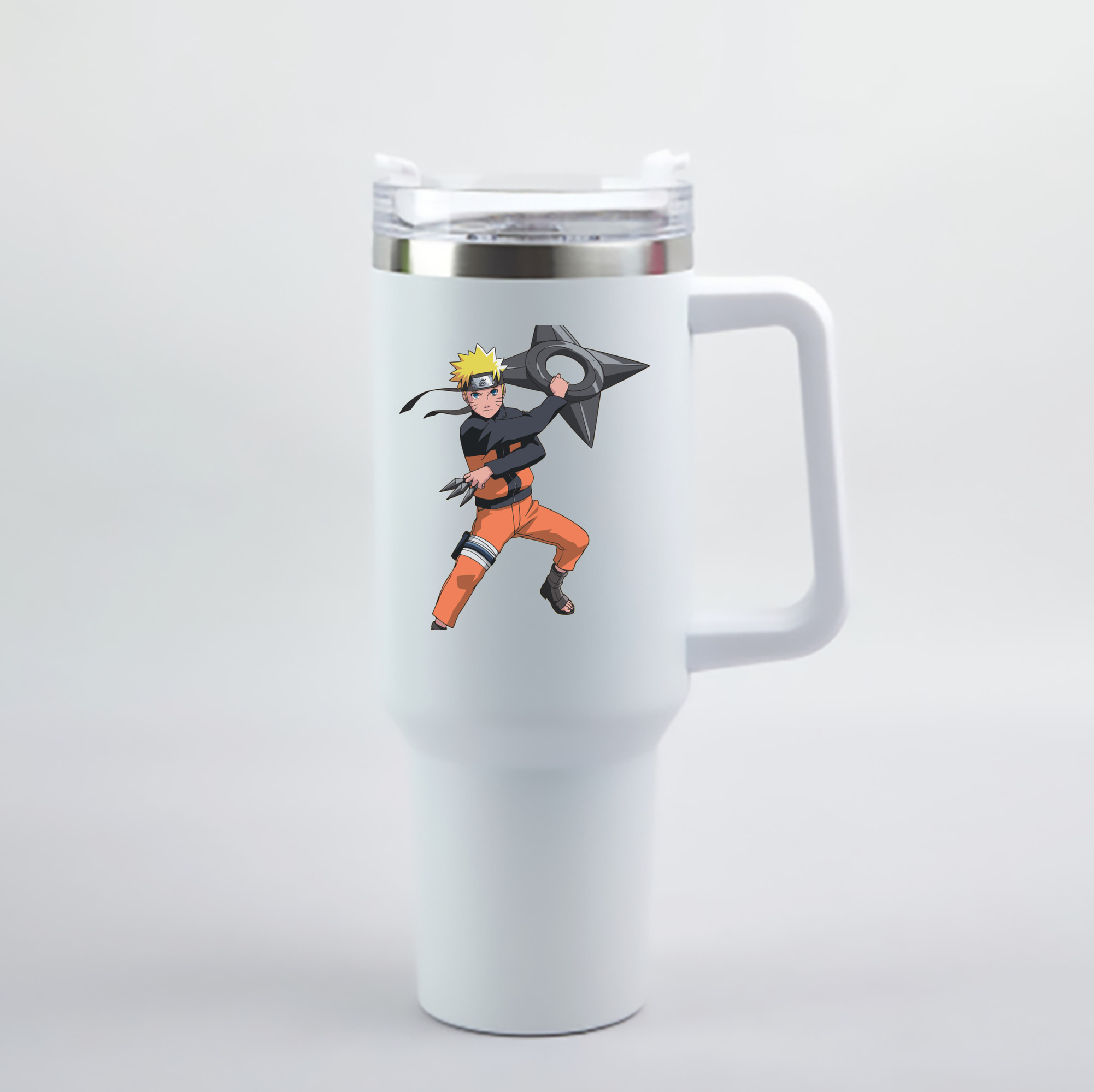（画像用） NARUTO -ナルト- うずまき ナルト Uzumaki Naruto 1200mL車用タンブラー - クリスタルステッカー（プラスチックストロー付き）