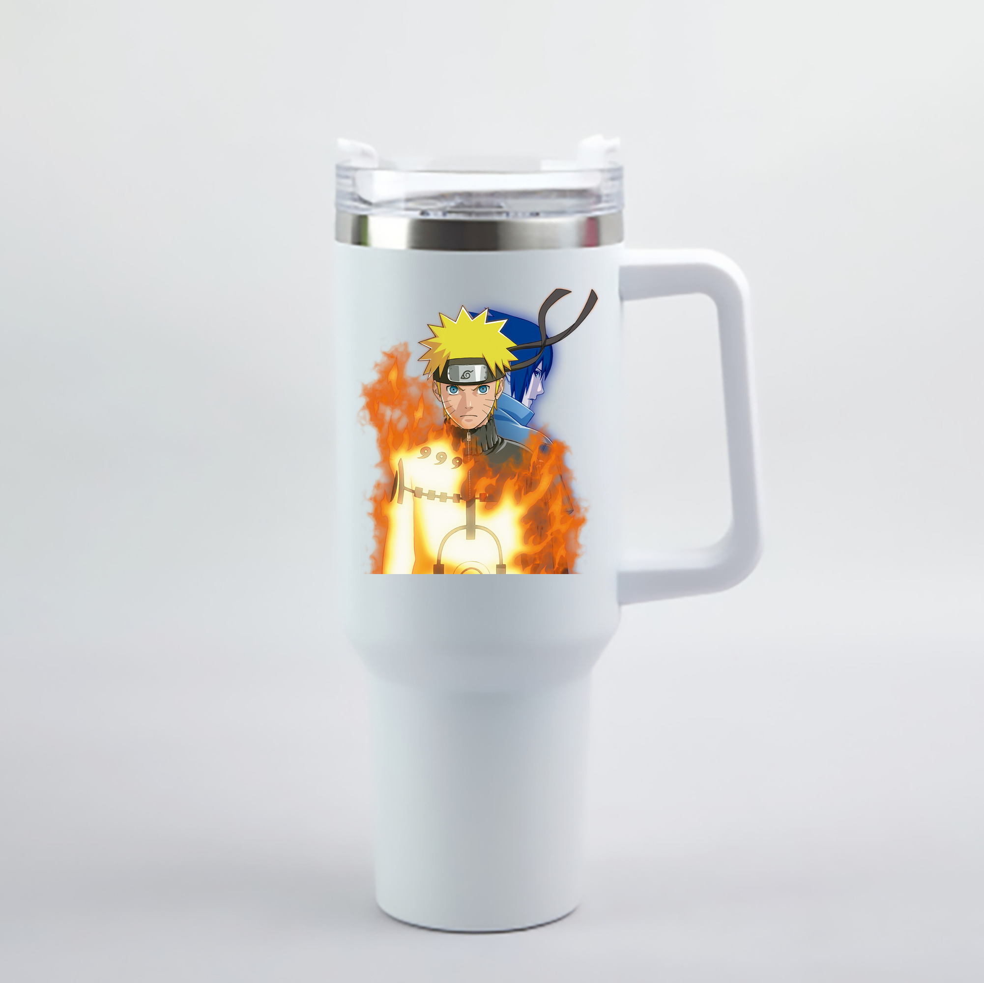 （画像用） NARUTO -ナルト- うずまき ナルト Uzumaki Naruto 1200mL車用タンブラー - クリスタルステッカー（プラスチックストロー付き）
