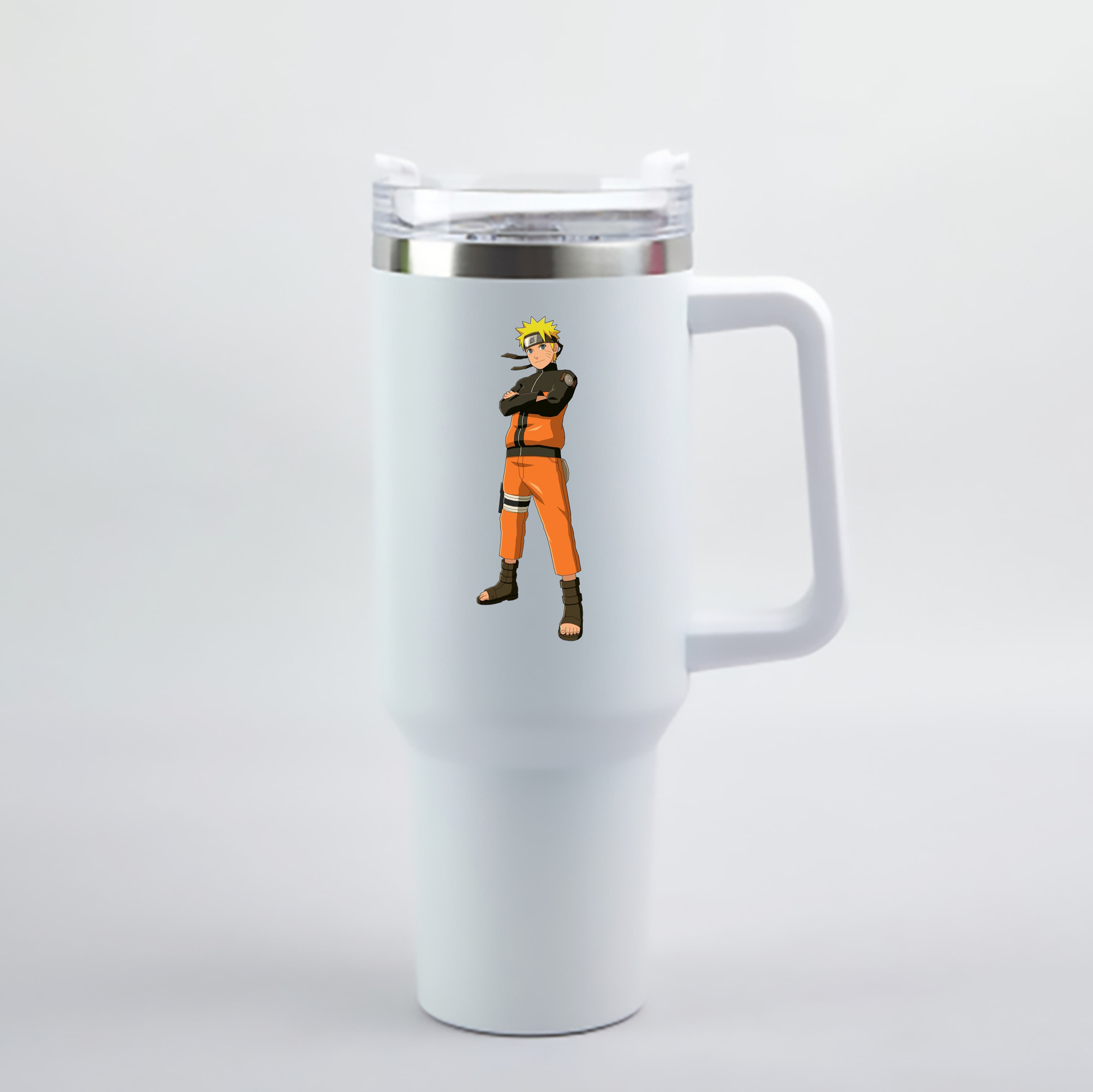 （画像用） NARUTO -ナルト- うずまき ナルト Uzumaki Naruto 1200mL車用タンブラー - クリスタルステッカー（プラスチックストロー付き）