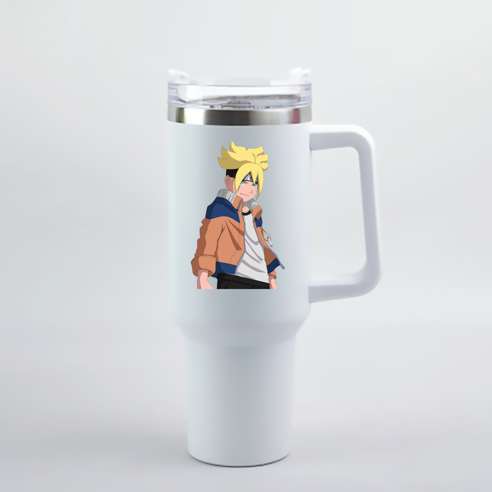 （画像用） NARUTO -ナルト- うずまき ナルト Uzumaki Naruto 1200mL車用タンブラー - クリスタルステッカー（プラスチックストロー付き）