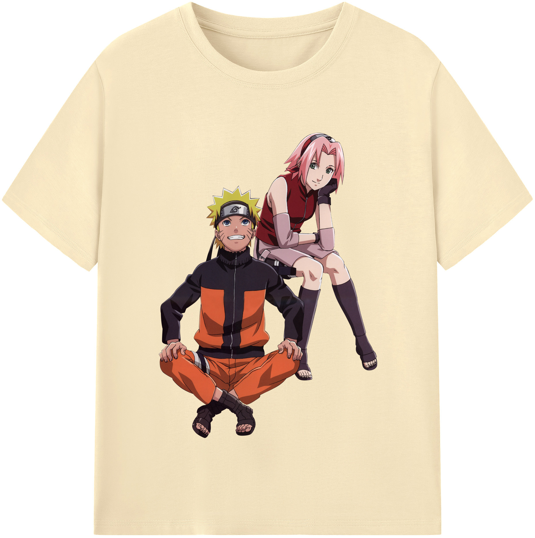 （画像用） NARUTO -ナルト- うずまき ナルト Uzumaki Naruto 綿100％半袖Tシャツ（フロントプリント）