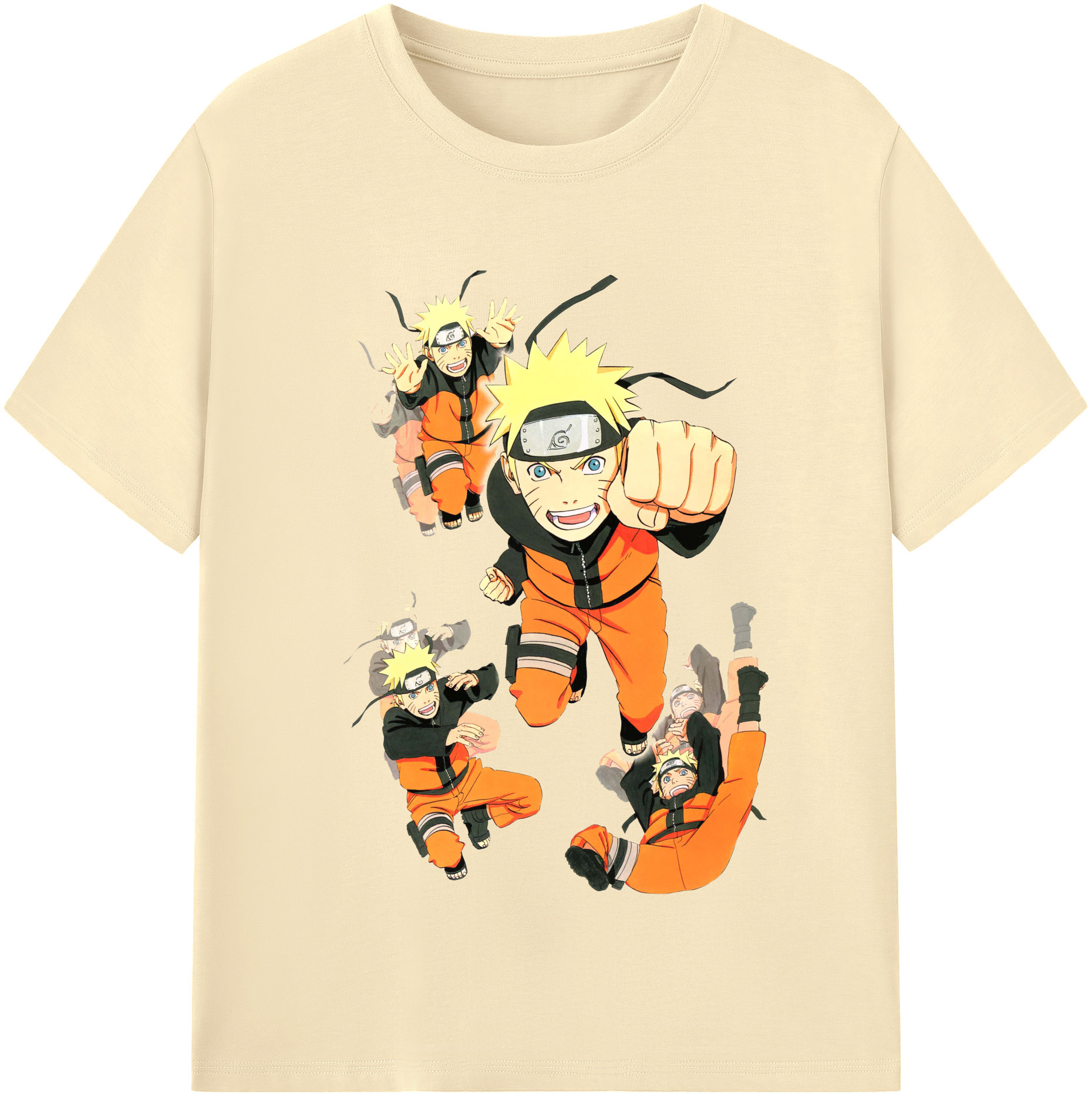 （画像用） NARUTO -ナルト- うずまき ナルト Uzumaki Naruto 綿100％半袖Tシャツ（フロントプリント）